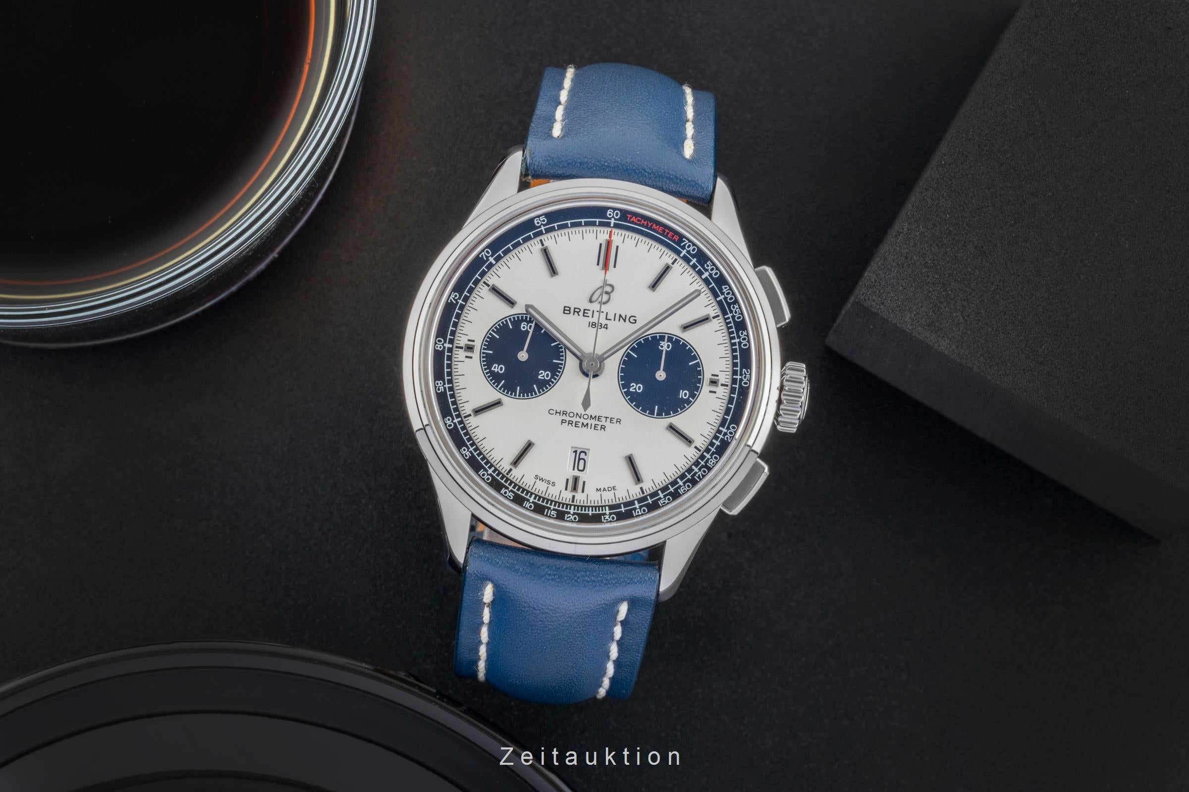 Breitling Premier cronógrafo acero automático reloj para caballeros AB0118221G1P2 LP: 8750EUR  [2506410]