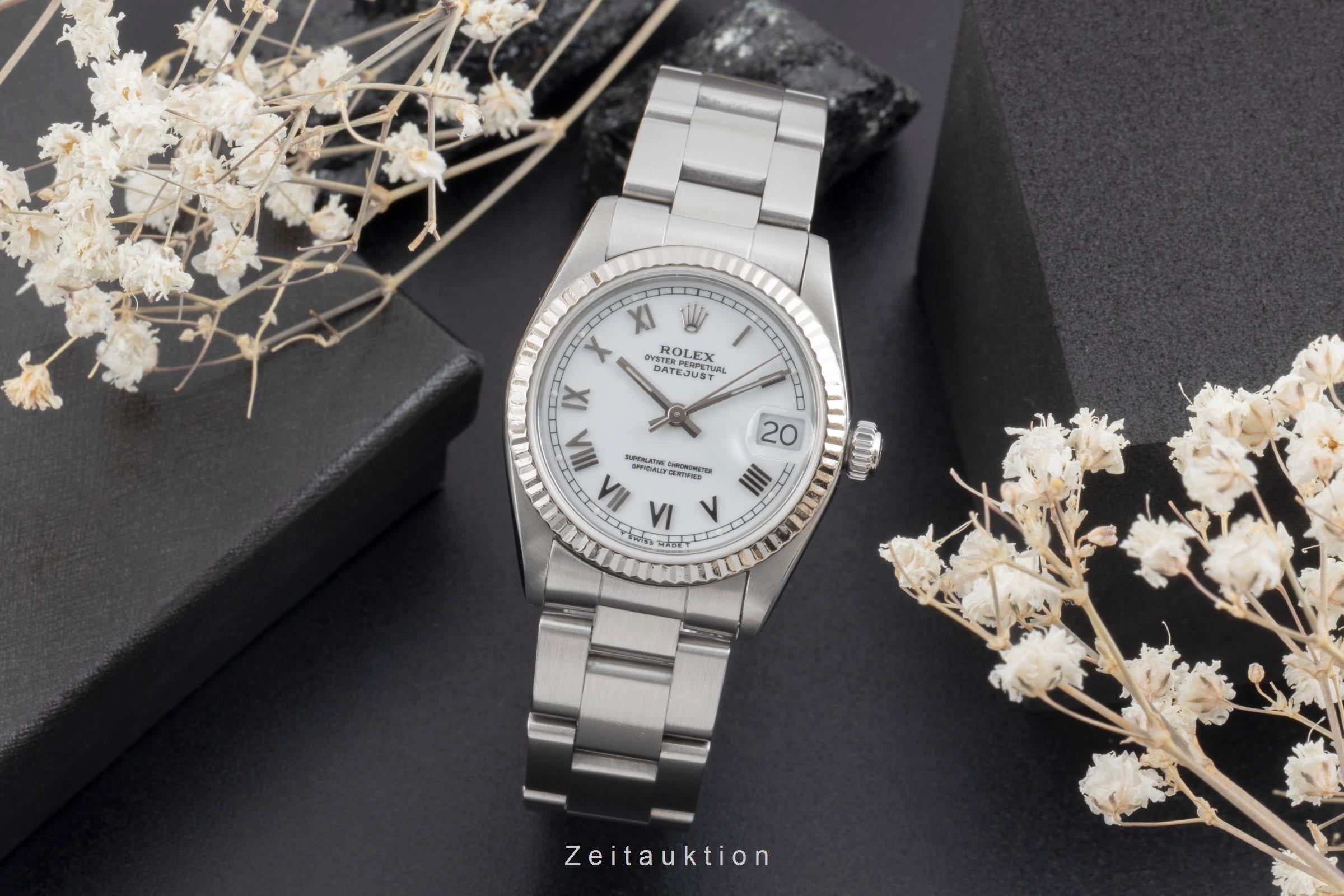 Rolex Datejust acier / or blanc automatique montre pour hommes 68274  [2506417]