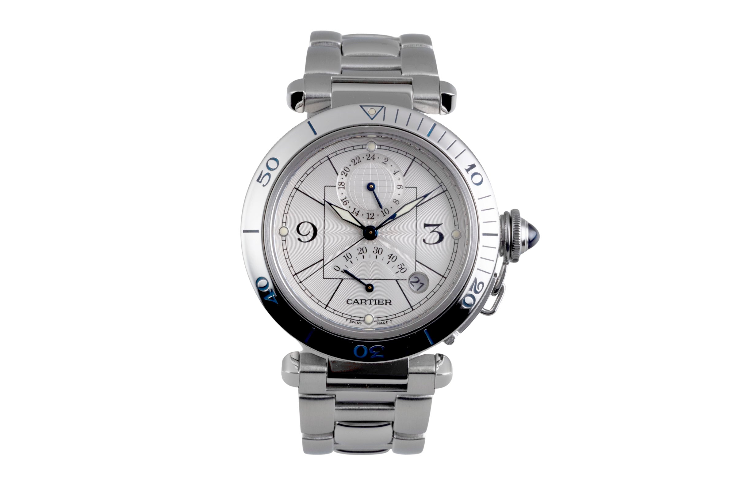 Cartier Pasha acier automatique montre pour hommes W31037H3  [2506421]