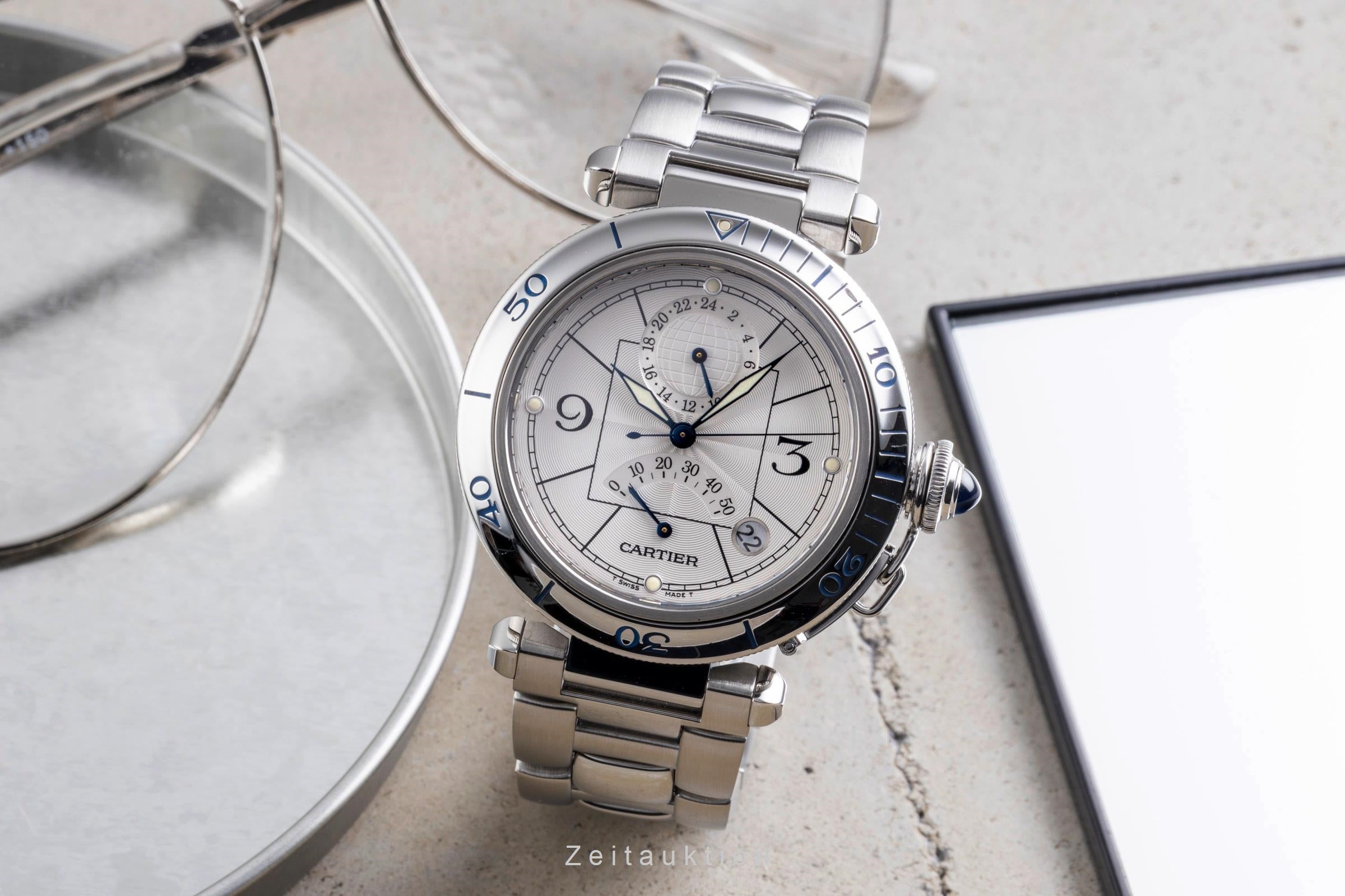 Cartier Pasha acier automatique montre pour hommes W31037H3  [2506421]