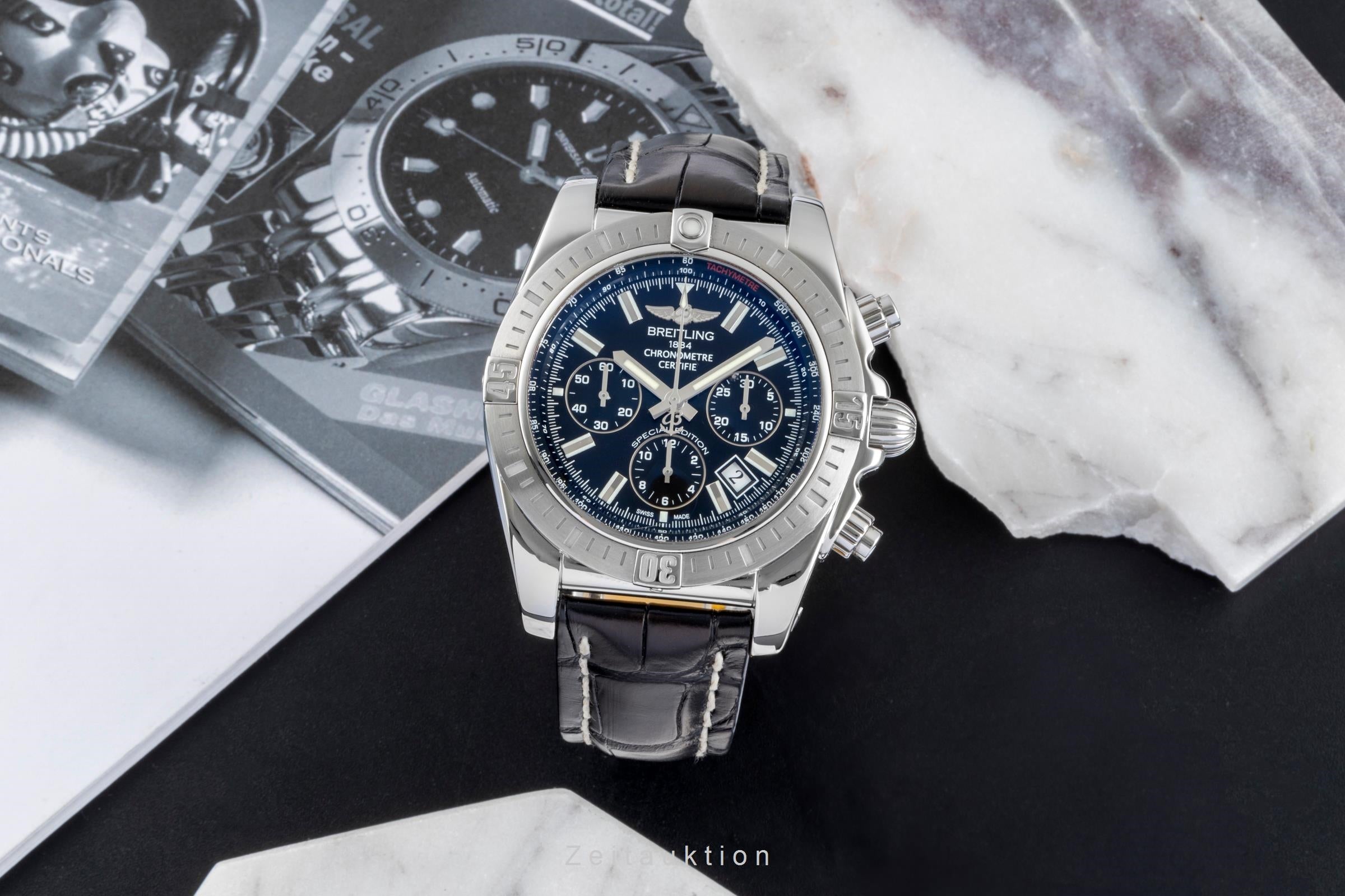 Breitling Chronomat 44 Chronograph Stahl Automatik Ref. AB011511/BF70 B&P 2017 [2506424]