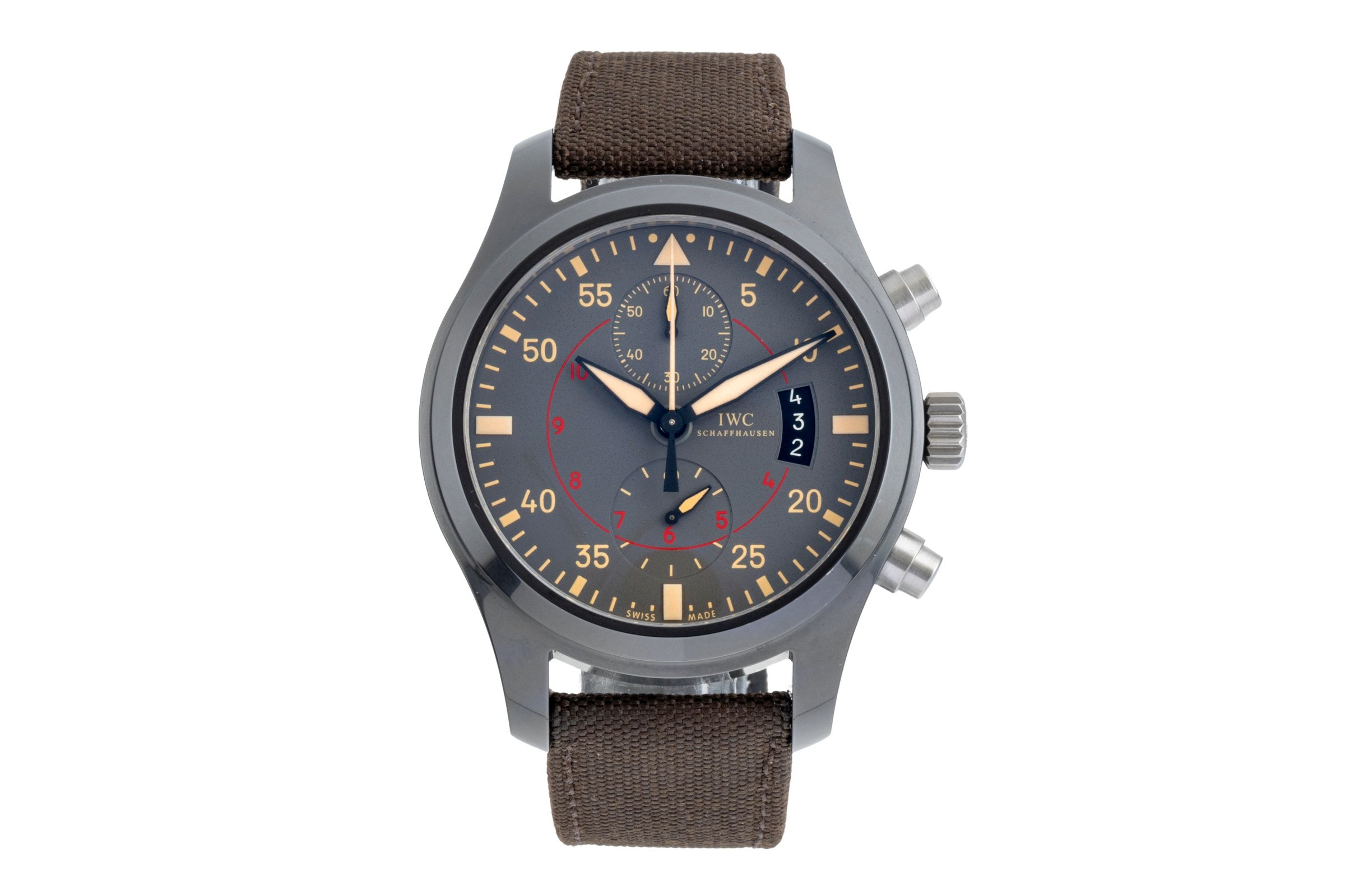 IWC Fliegerchronograph chronographe céramique / titane automatique montre pour hommes IW388002  [2506425]