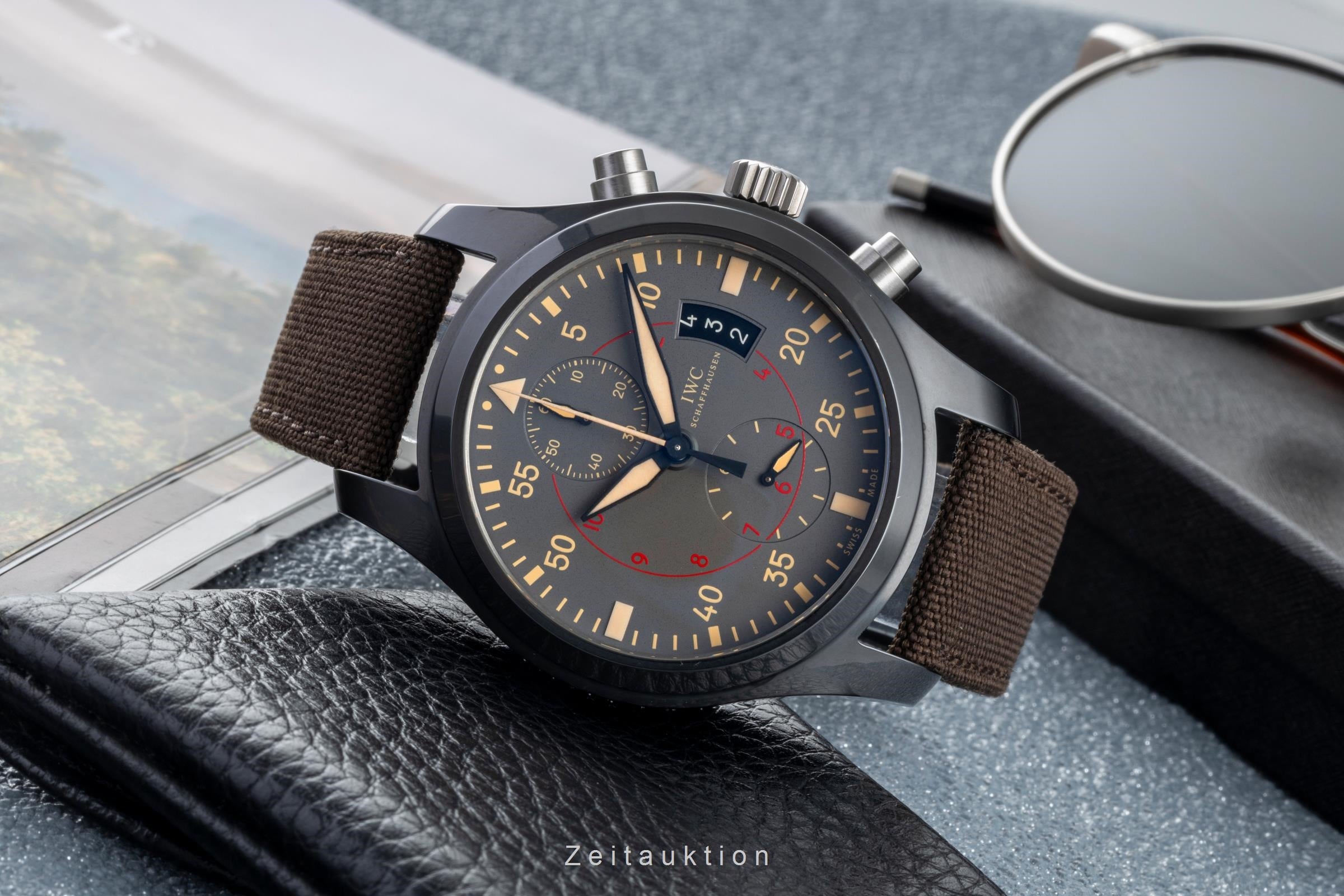 IWC Fliegerchronograph chronographe céramique / titane automatique montre pour hommes IW388002  [2506425]