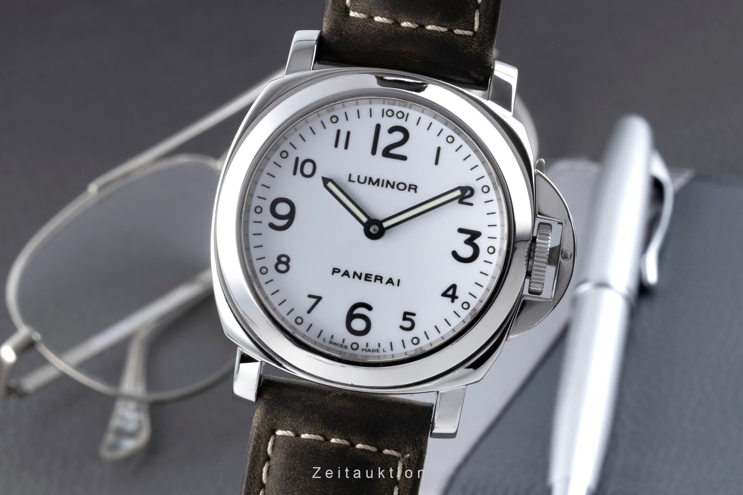 Panerai Luminor  acciaio carica manuale orologio da uomo PAM00010  [2506440]