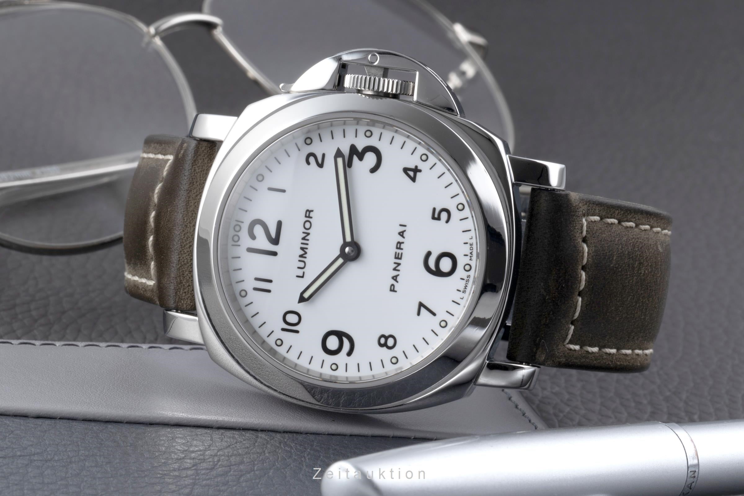 Panerai Luminor Base Handaufzug Herrenuhr Edelstahl Ref. PAM00010 [2506440]