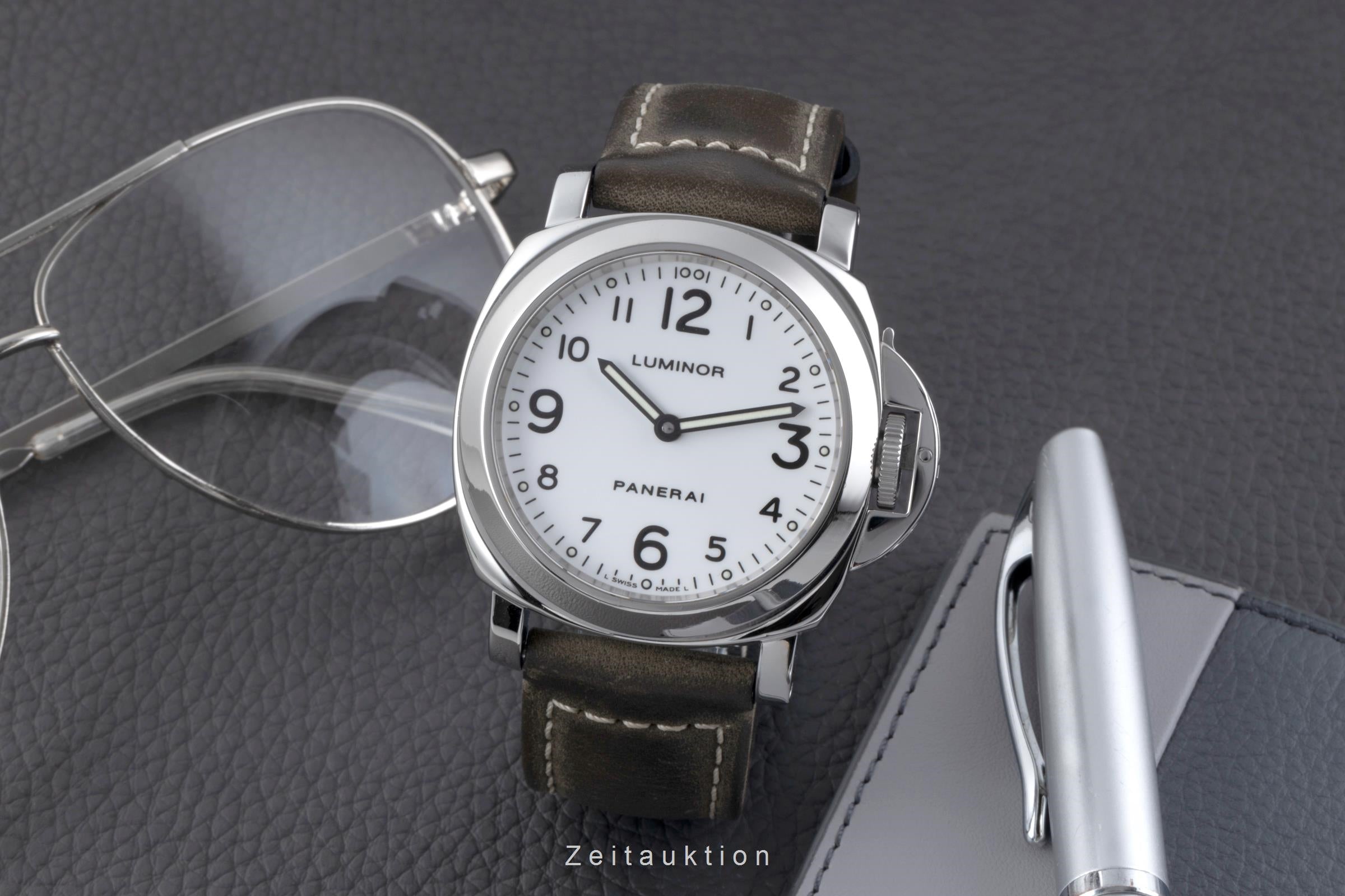 Panerai Luminor Base Handaufzug Herrenuhr Edelstahl Ref. PAM00010 [2506440]