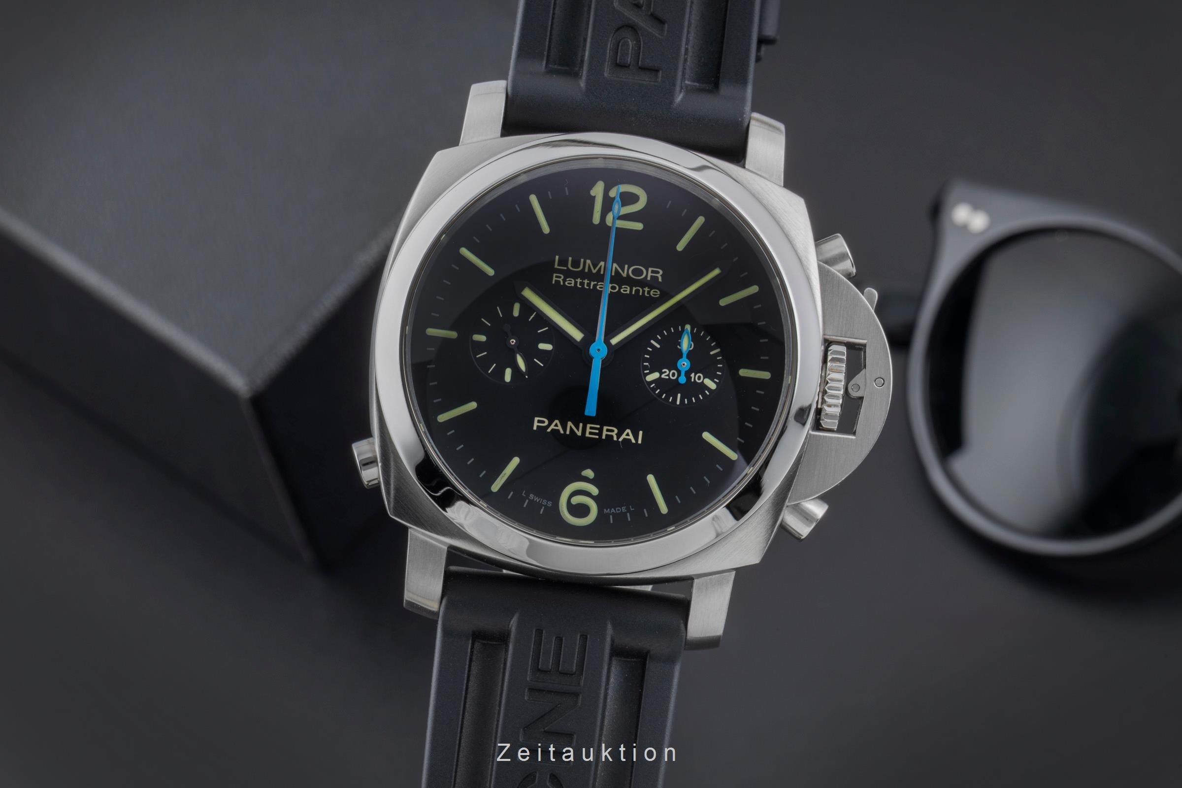 Panerai Luminor  chronographe acier automatique montre pour hommes PAM00362  [2506443]