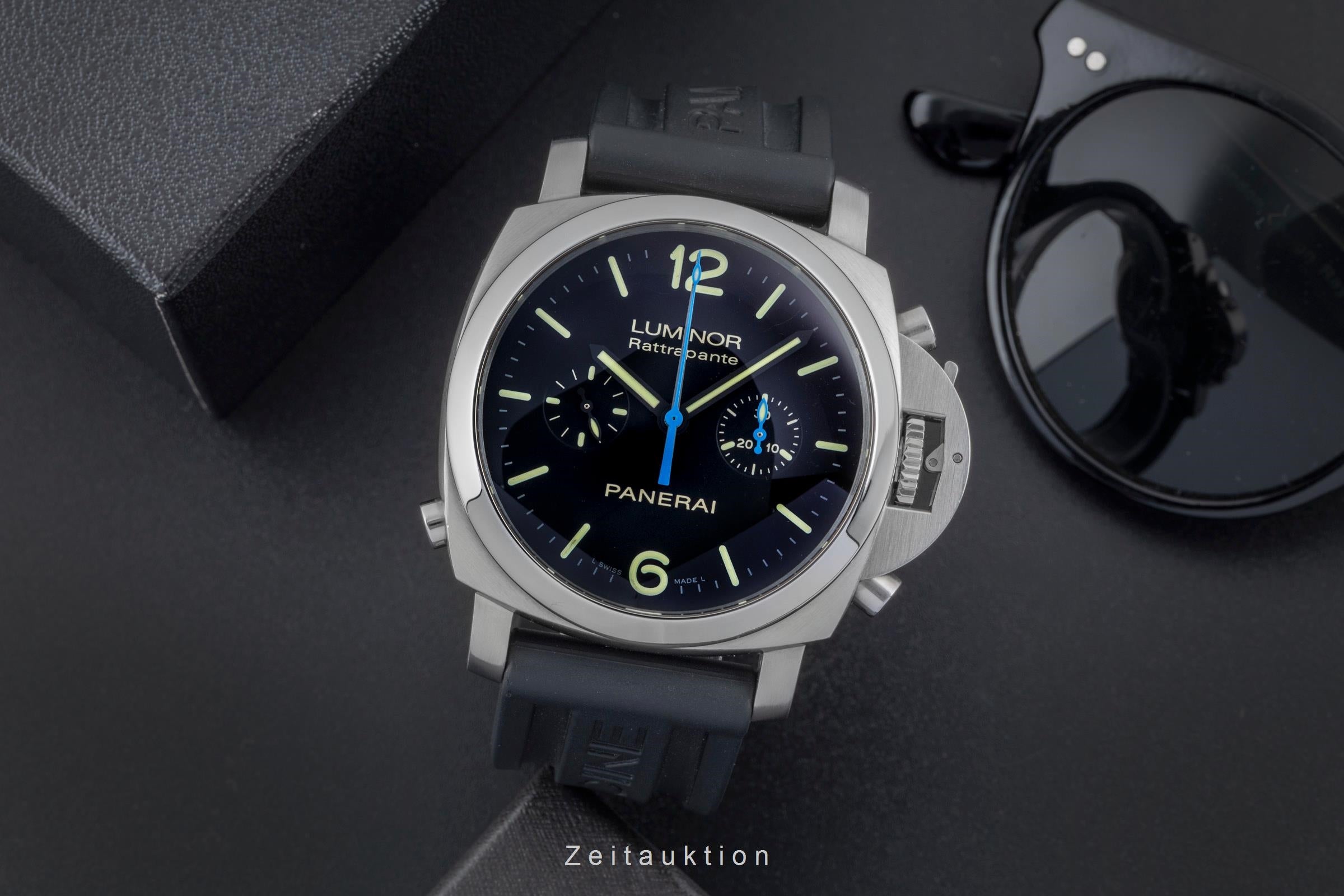 Panerai Luminor  chronographe acier automatique montre pour hommes PAM00362  [2506443]