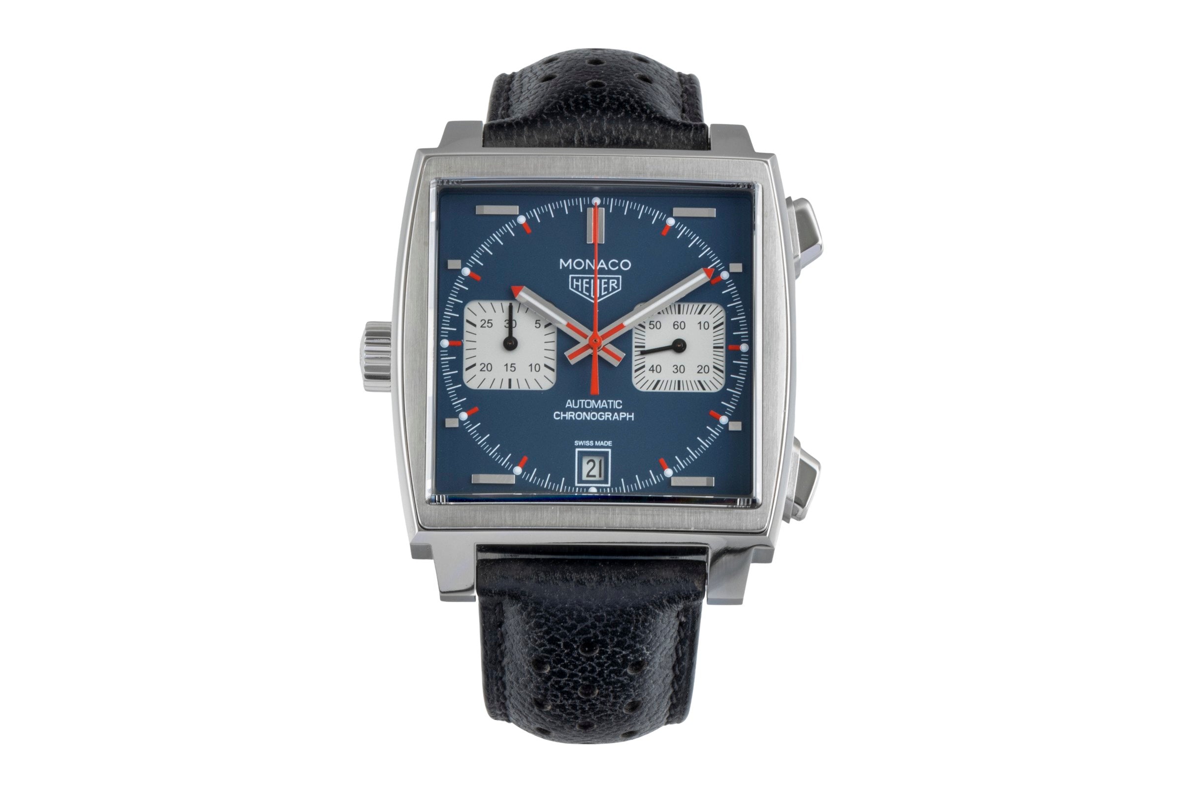 Tag Heuer Monaco chronograph steel automatic men's watch CAW211P.FC6356 LP: 8100EUR  [2506453]