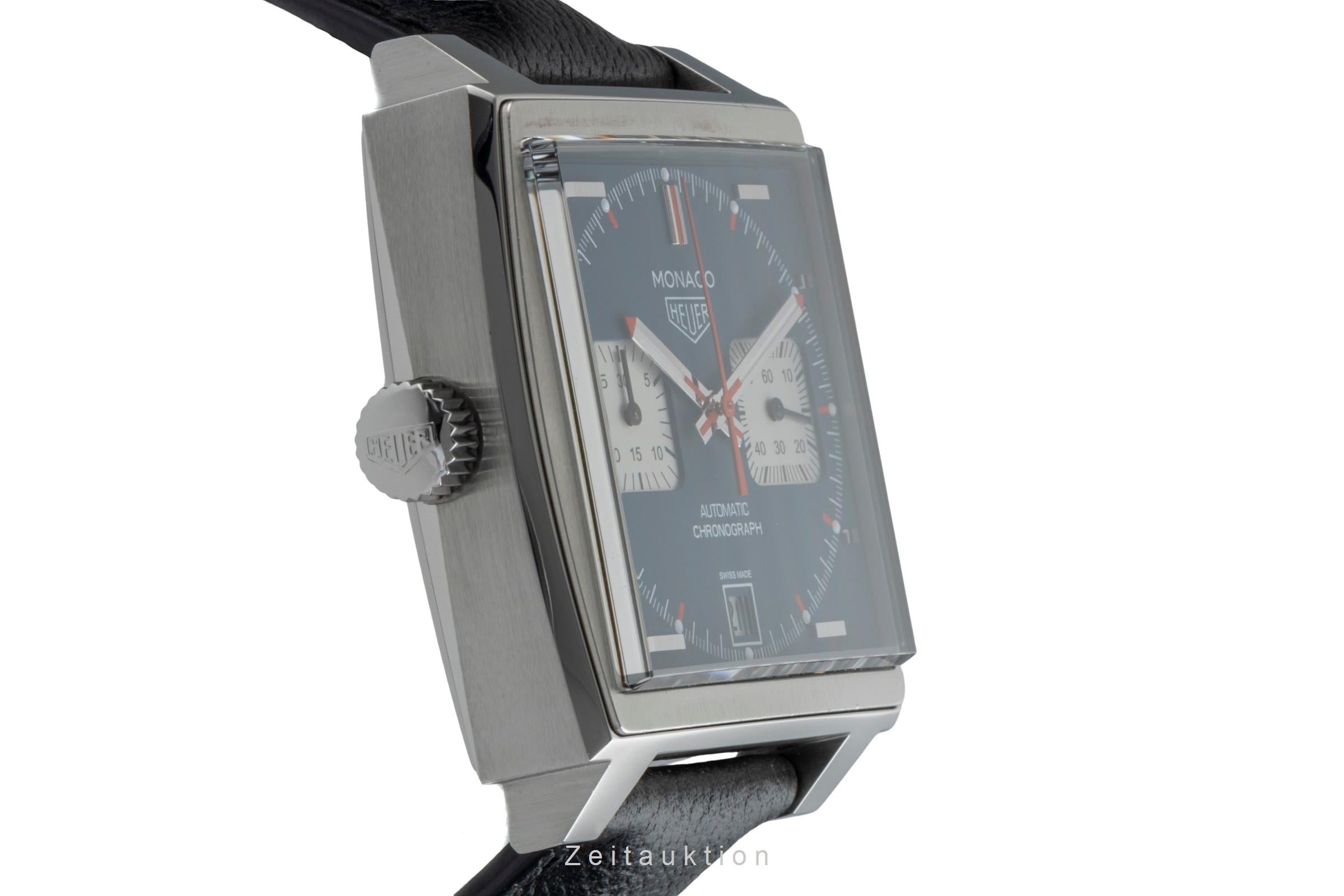 Tag Heuer Monaco cronógrafo acero automático reloj para caballeros CAW211P.FC6356 LP: 8100EUR  [2506453]