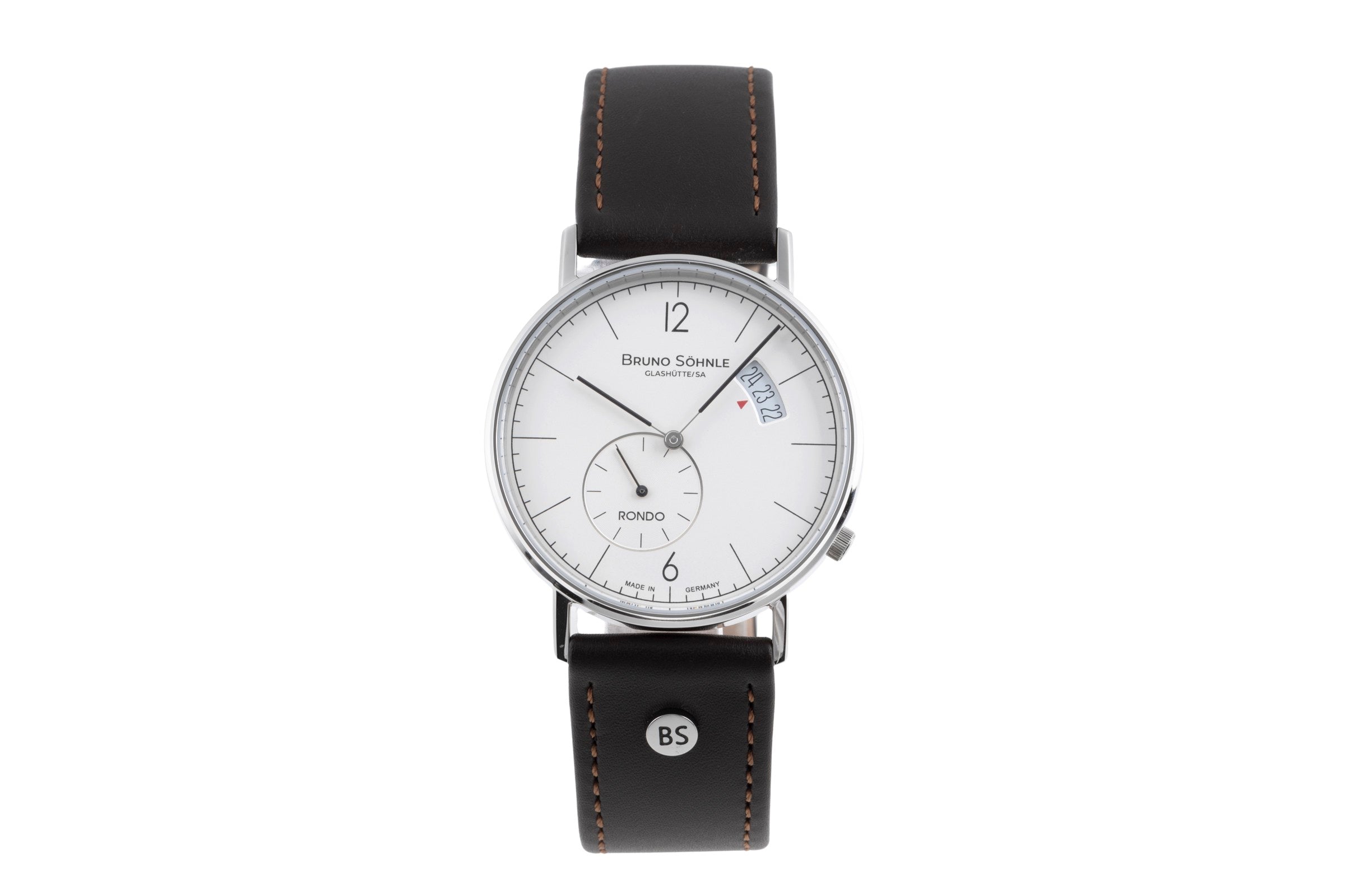 Bruno Söhnle Glashütte Rondo Big acier quartz montre pour hommes 17-13053-261  [2506459]