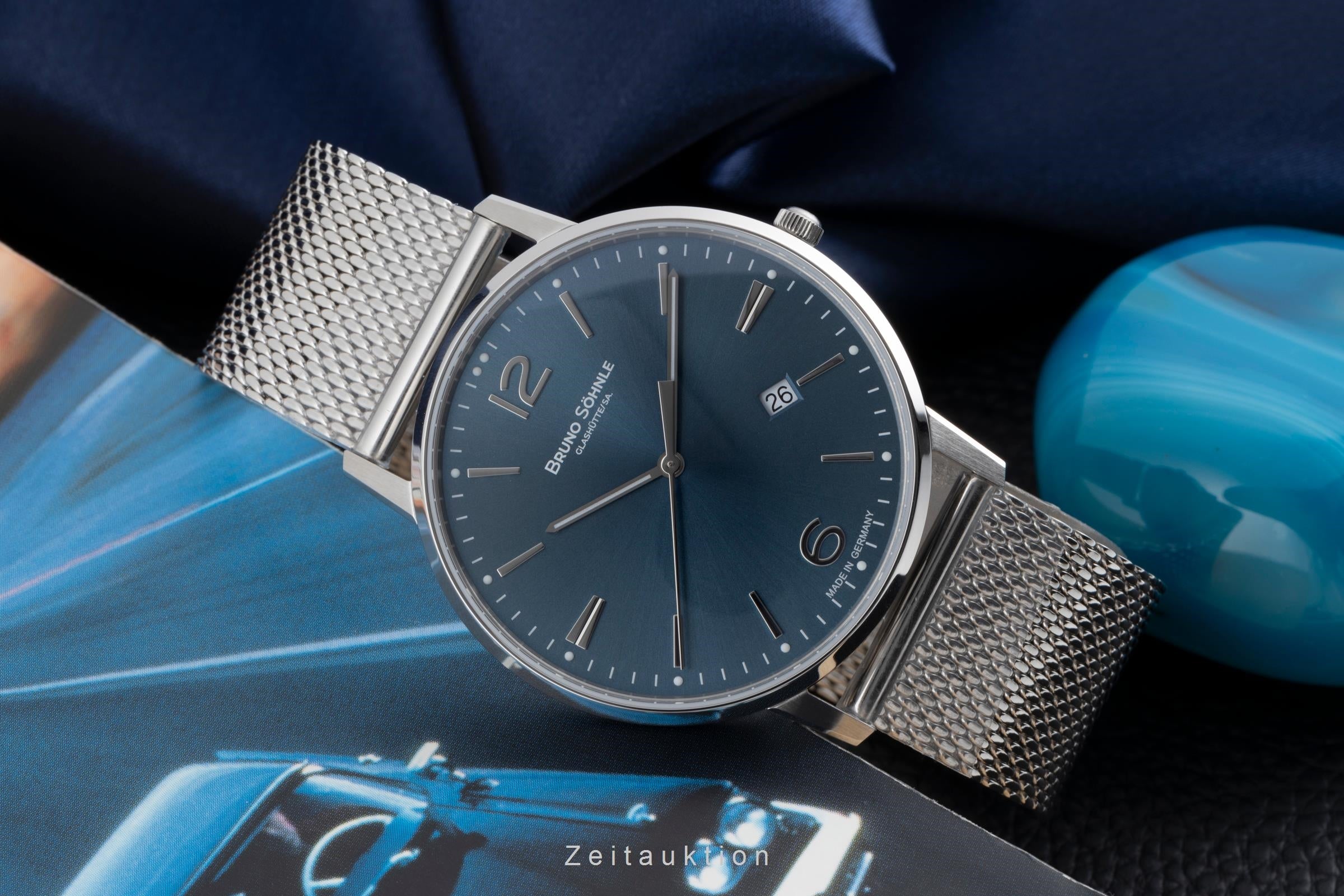 Bruno Söhnle Glashütte Stuttgard III Big acier quartz montre pour hommes 17-13175-342  [2506462]