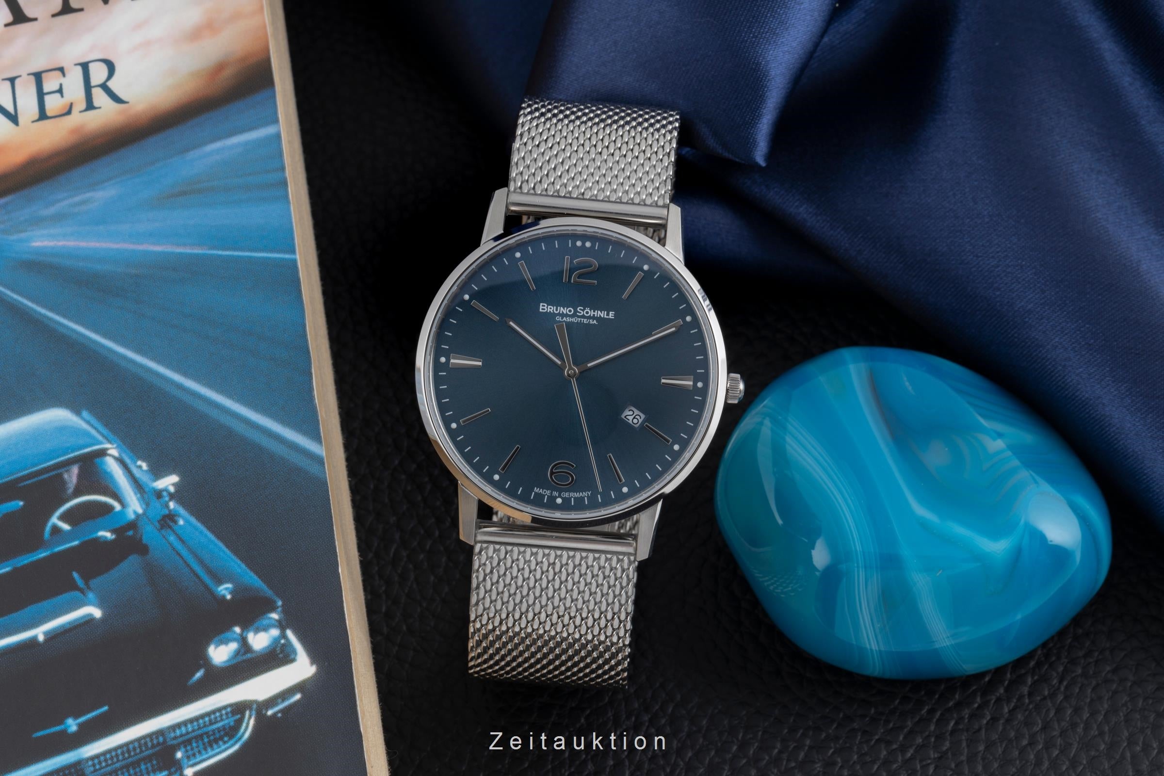 Bruno Söhnle Glashütte Stuttgard III Big acier quartz montre pour hommes 17-13175-342  [2506462]