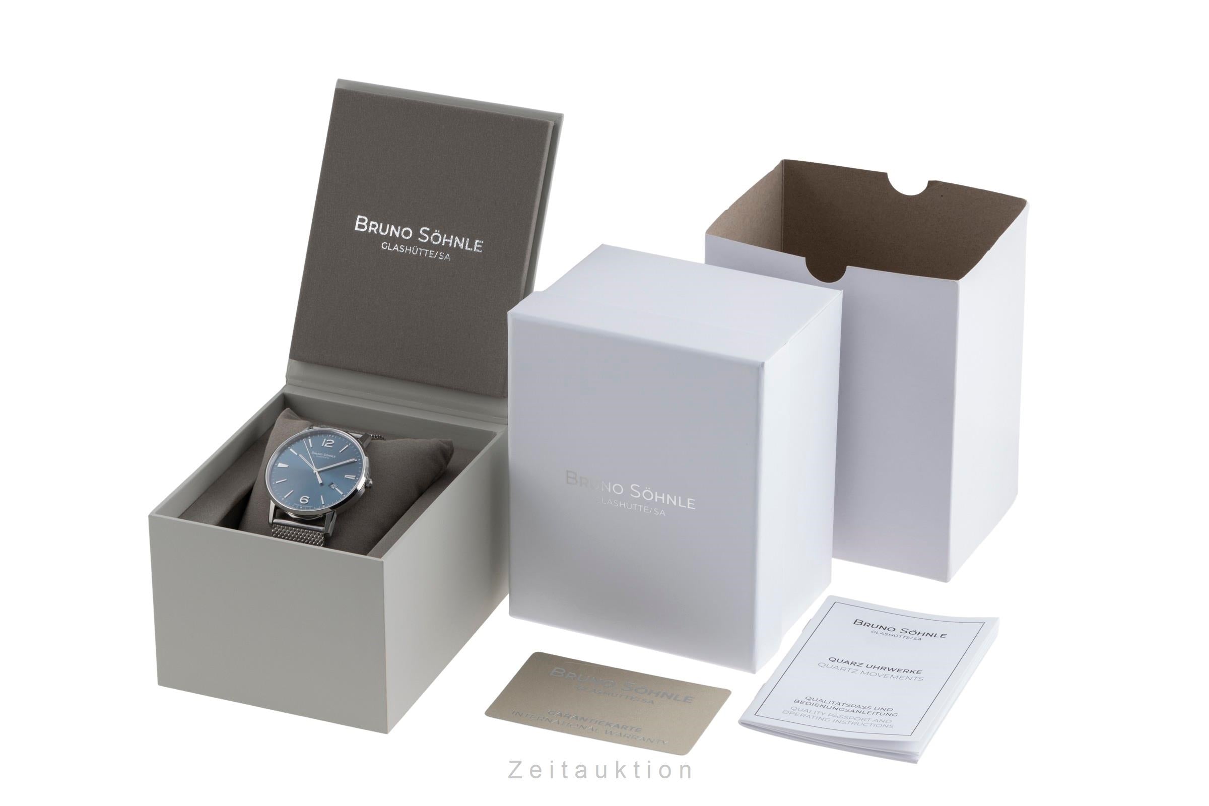 Bruno Söhnle Glashütte Stuttgard III Big acier quartz montre pour hommes 17-13175-342  [2506462]