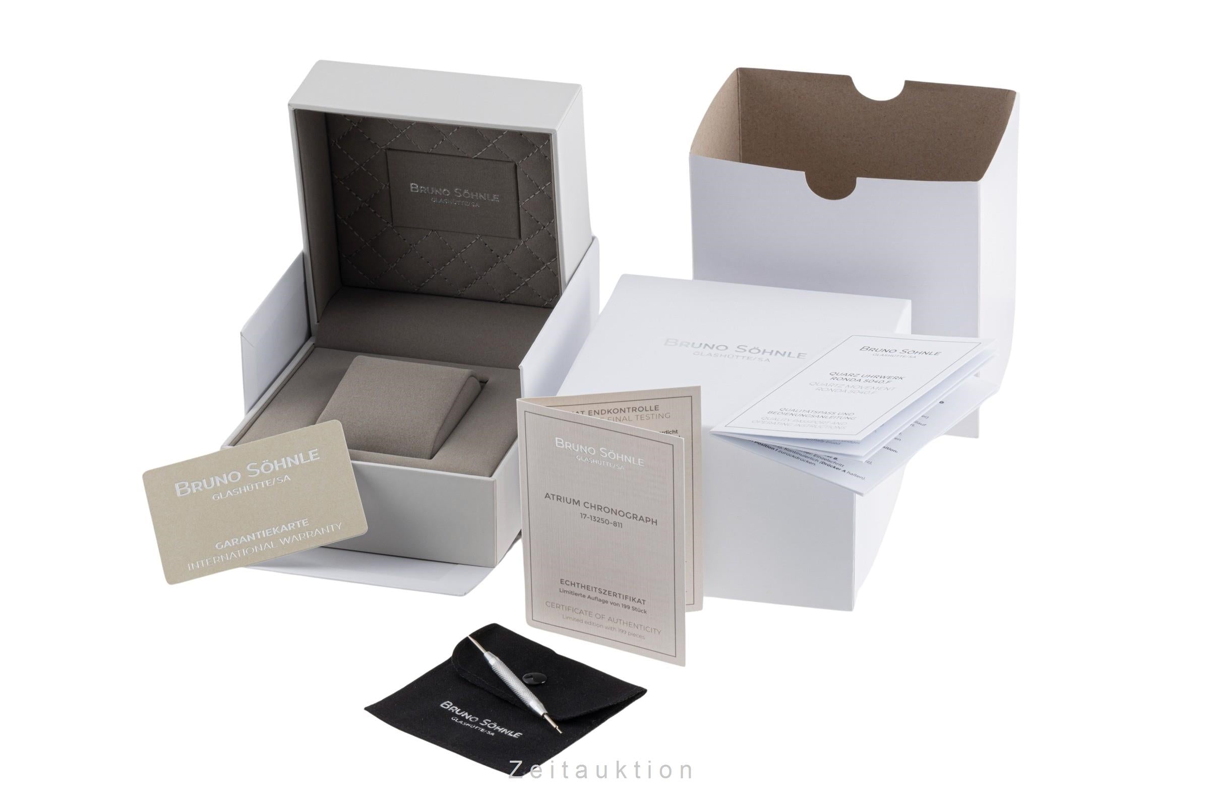 Bruno Söhnle Glashütte Atrium Chrono Limited cronógrafo acero cuarzo reloj para caballeros 17-13250-811  [2506463]