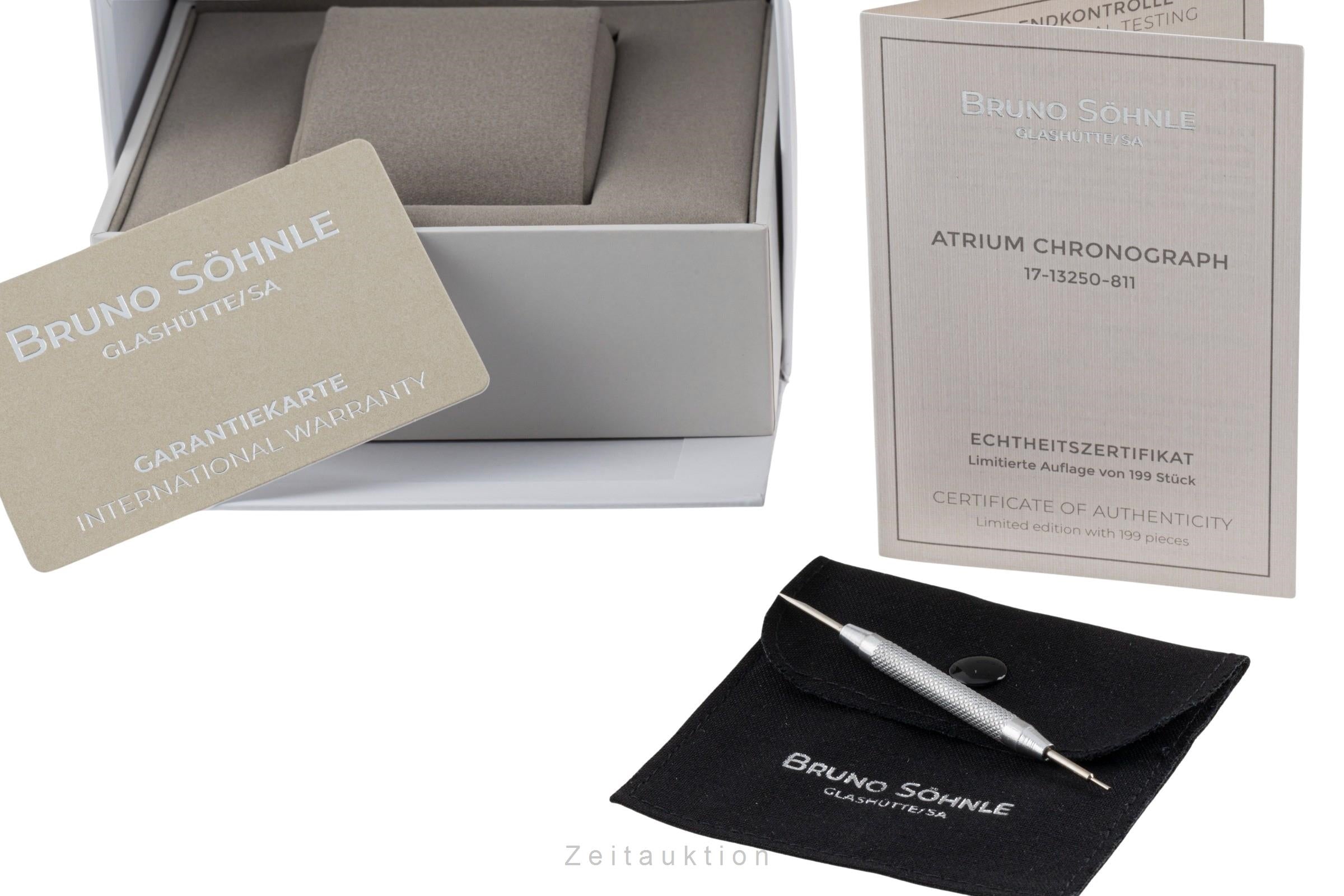 Bruno Söhnle Glashütte Atrium Chrono Limited cronógrafo acero cuarzo reloj para caballeros 17-13250-811  [2506463]
