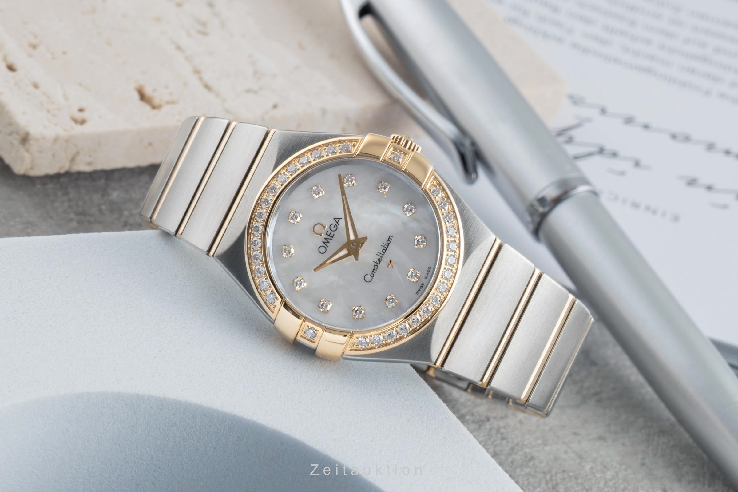 Omega Constellation Stahl / Gold Quarz MOP Ref. 123.25.27.60.55.003 895.1011  [2506486]