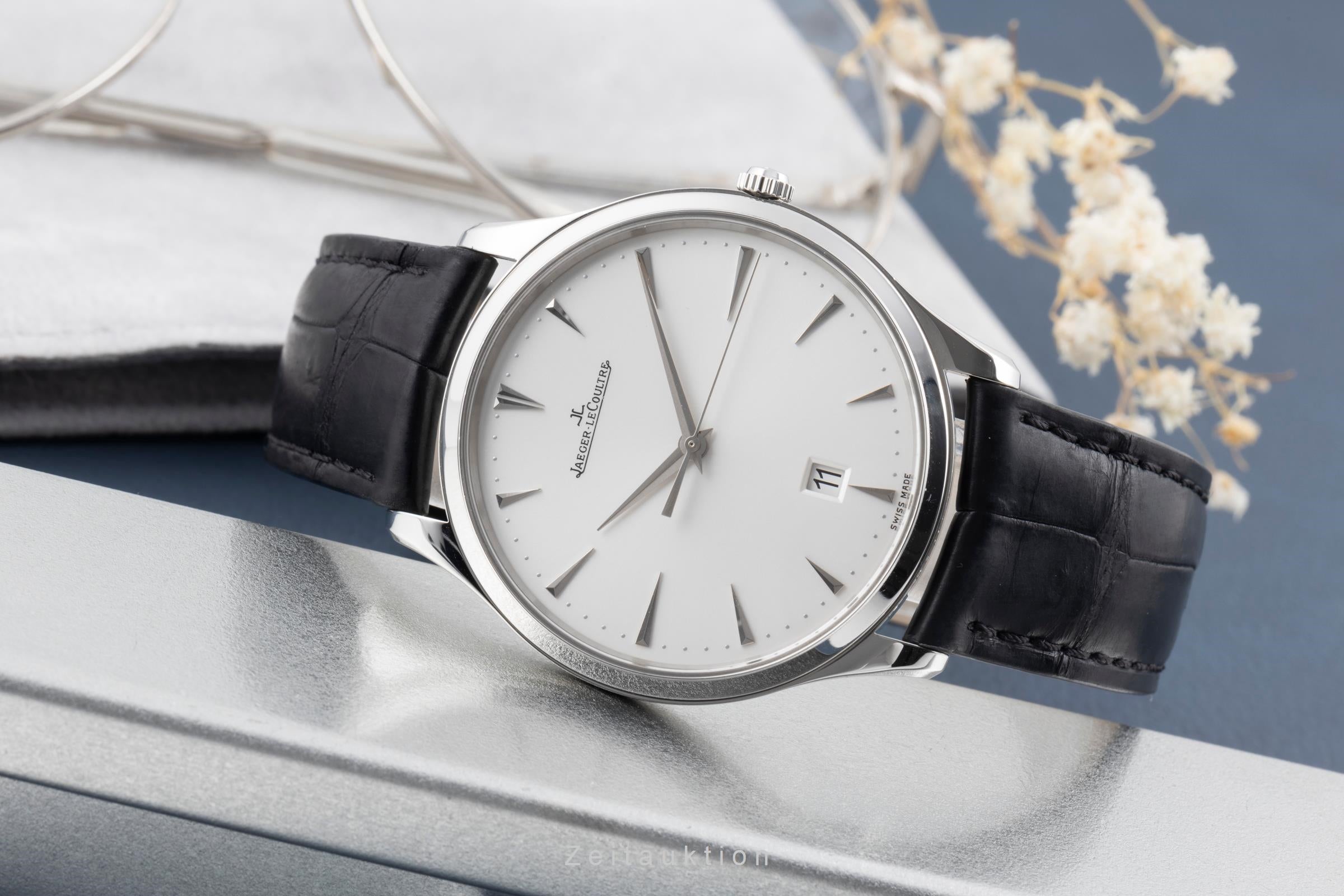 Jaeger LeCoultre Master Ultra Thin acero automático reloj para caballeros Q1288420 / 174.8.37.S  [2506487]