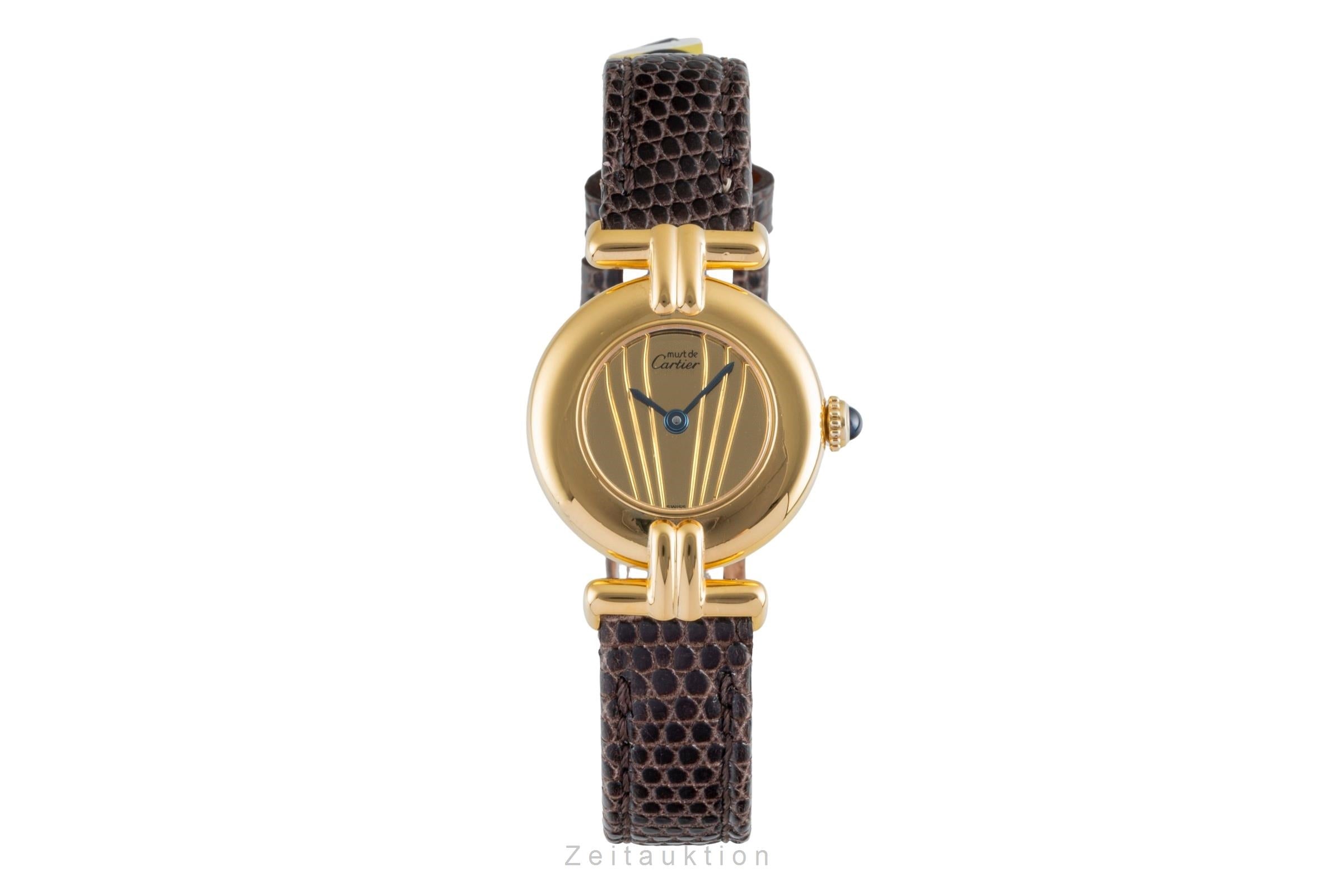 Cartier Vermeil argento dorato quarzo orologio da donna 590002  [2506493]