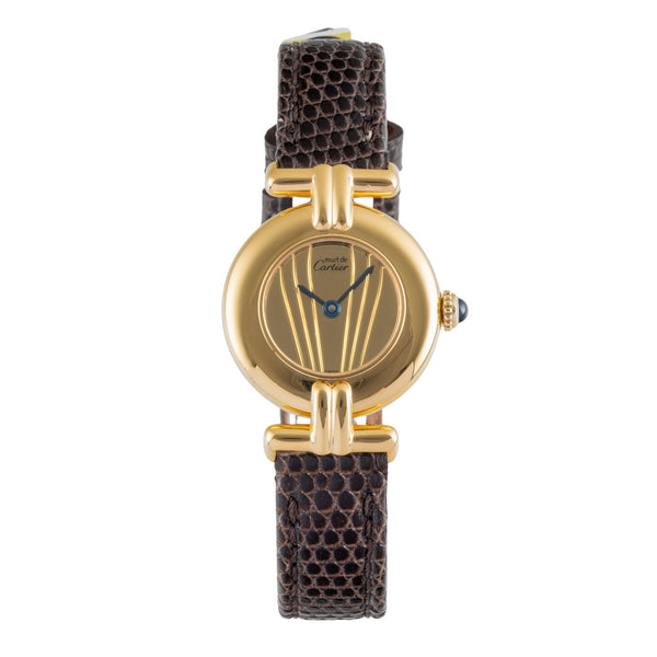 Cartier Vermeil argento dorato quarzo orologio da donna 590002  [2506493]