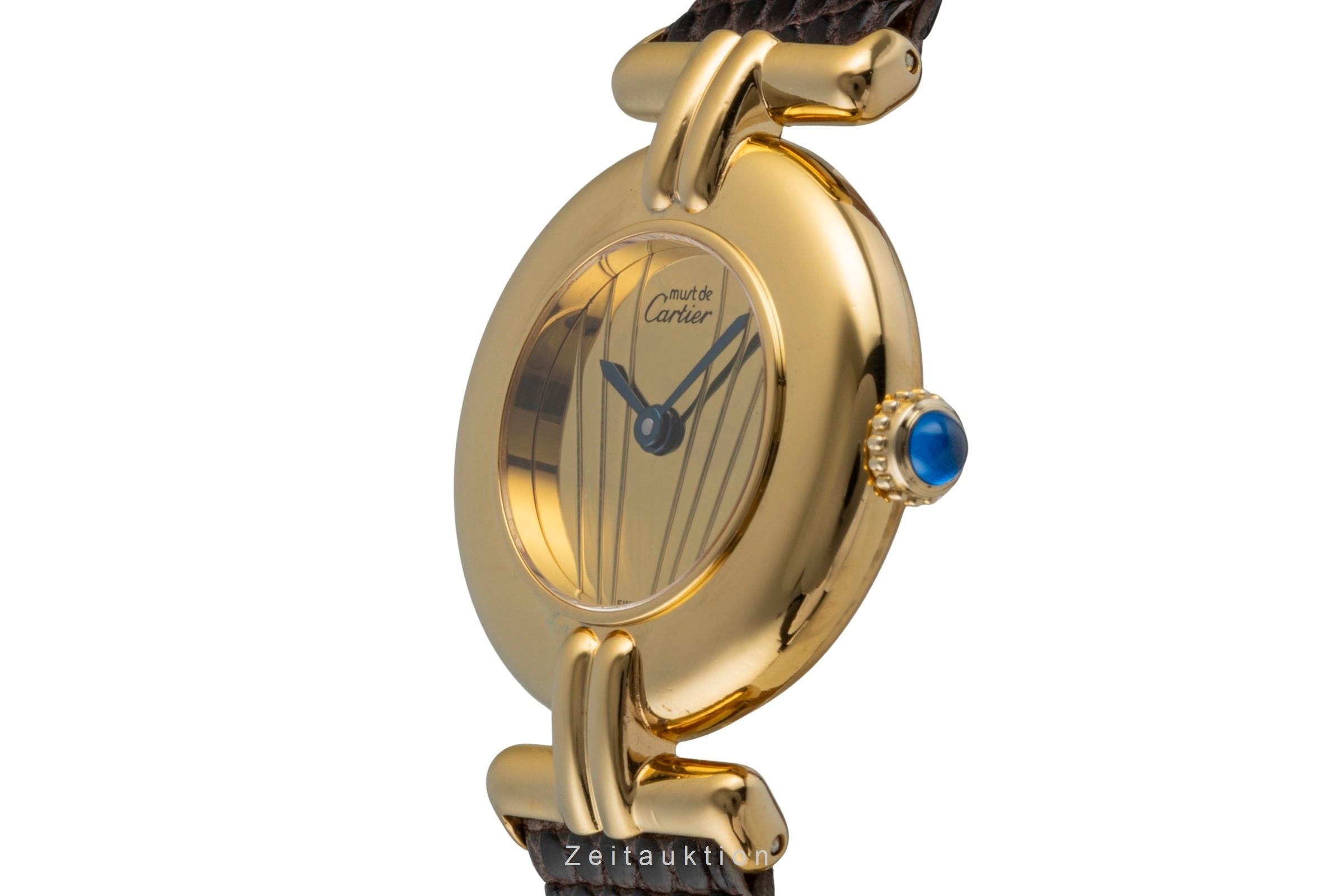 Cartier Vermeil argento dorato quarzo orologio da donna 590002  [2506493]