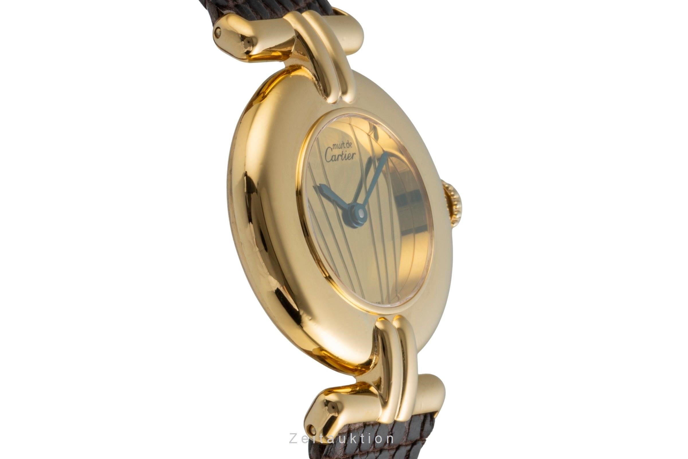 Cartier Vermeil argento dorato quarzo orologio da donna 590002  [2506493]