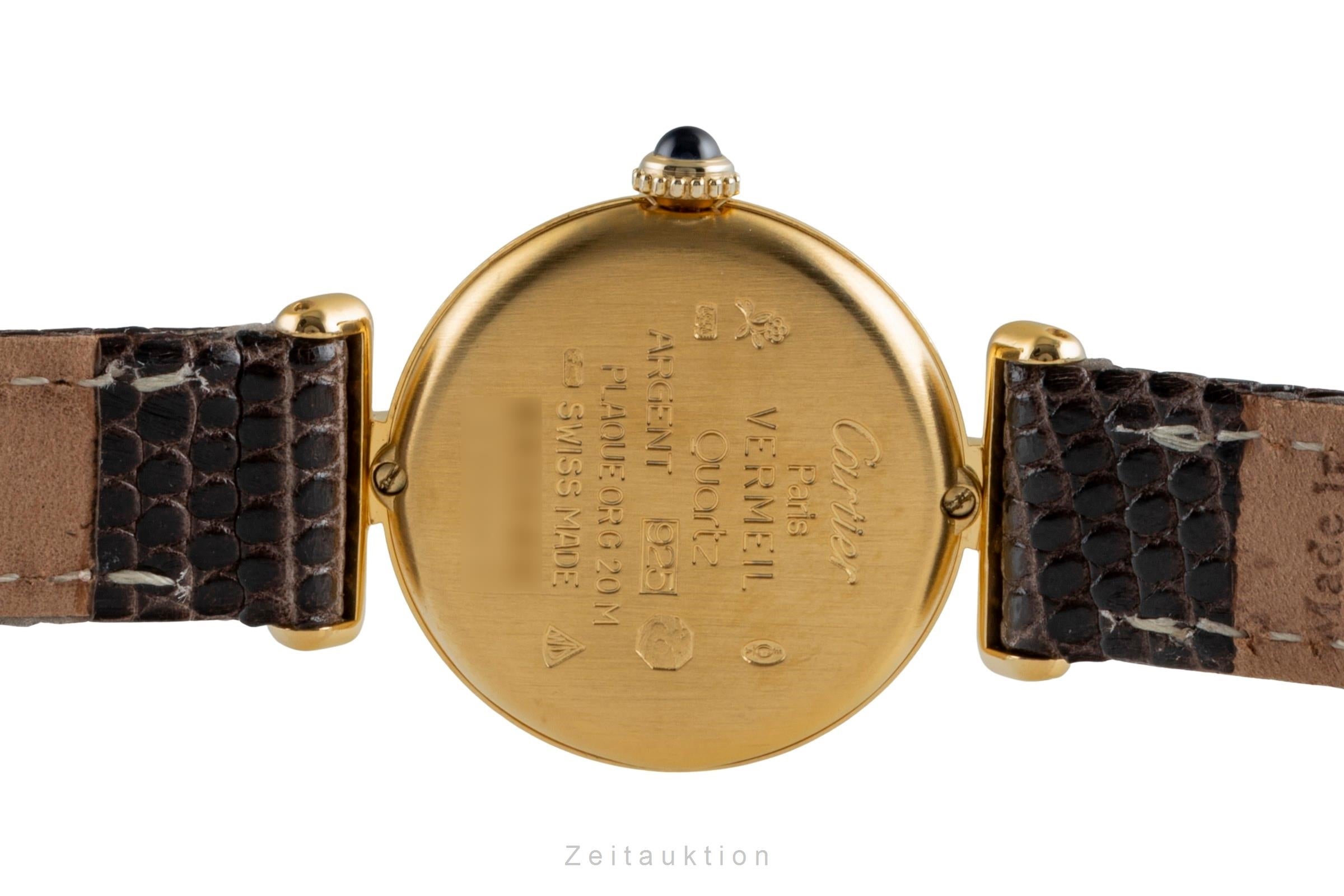 Cartier Vermeil argento dorato quarzo orologio da donna 590002  [2506493]