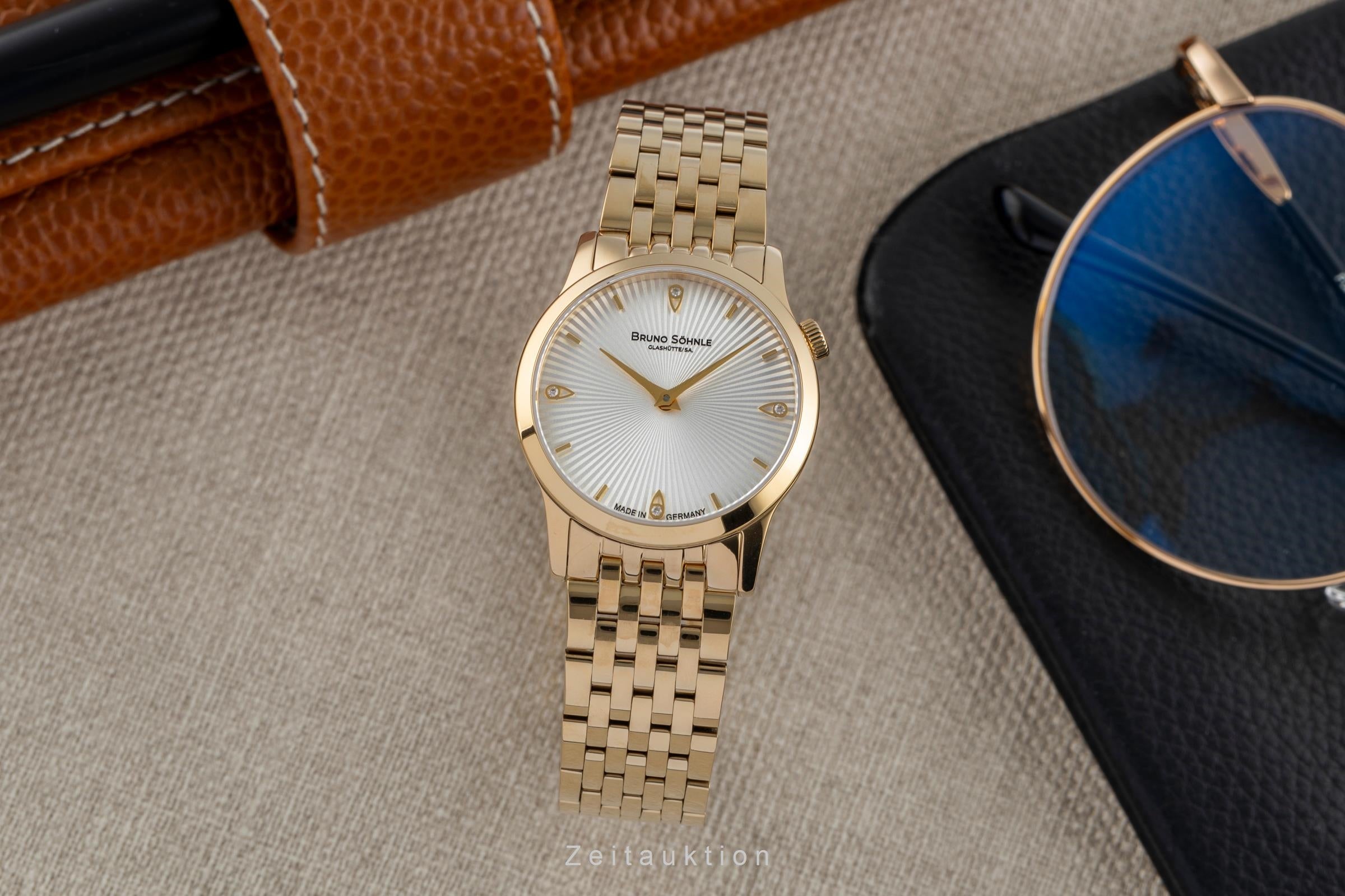 Bruno Söhnle Glashütte Bologna IV Stahl / vergoldet Quarz Damen 17-33231-240 B&P [2506501]