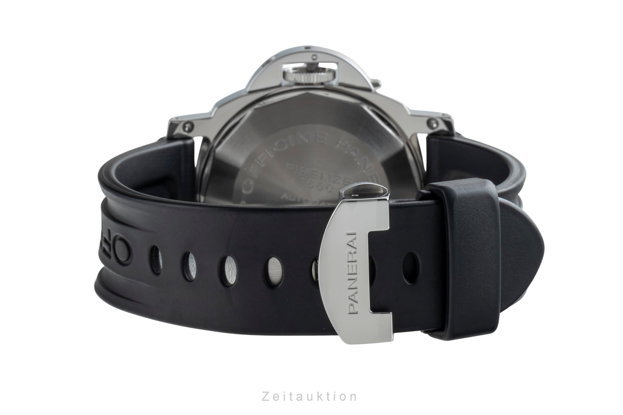 Panerai Luminor Marina Automatik Datum Edelstahl Herrenuhr Ref. PAM00104 B&P  [2506517]