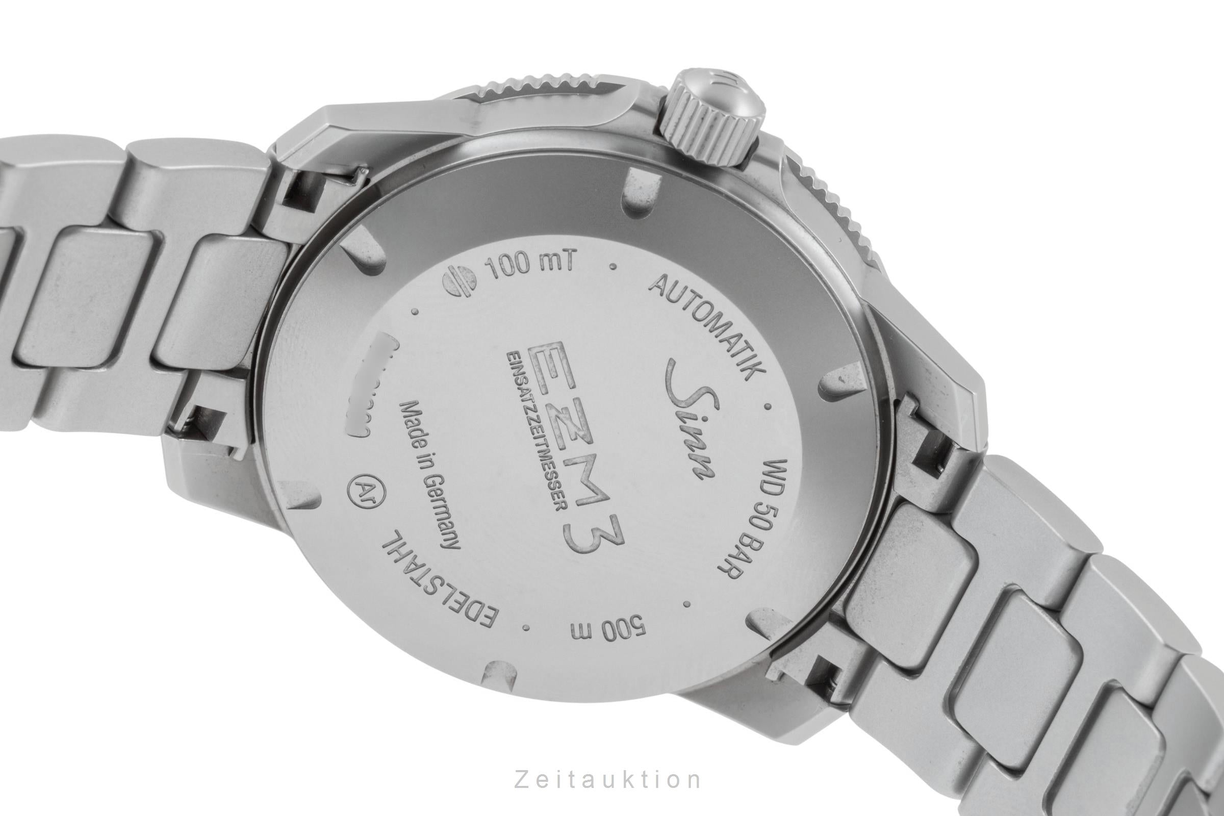 SINN EZM3 Edelstahl Automatik Ref. 603.010 Box & Papiere 2025 NP: 2140 € [2506520]