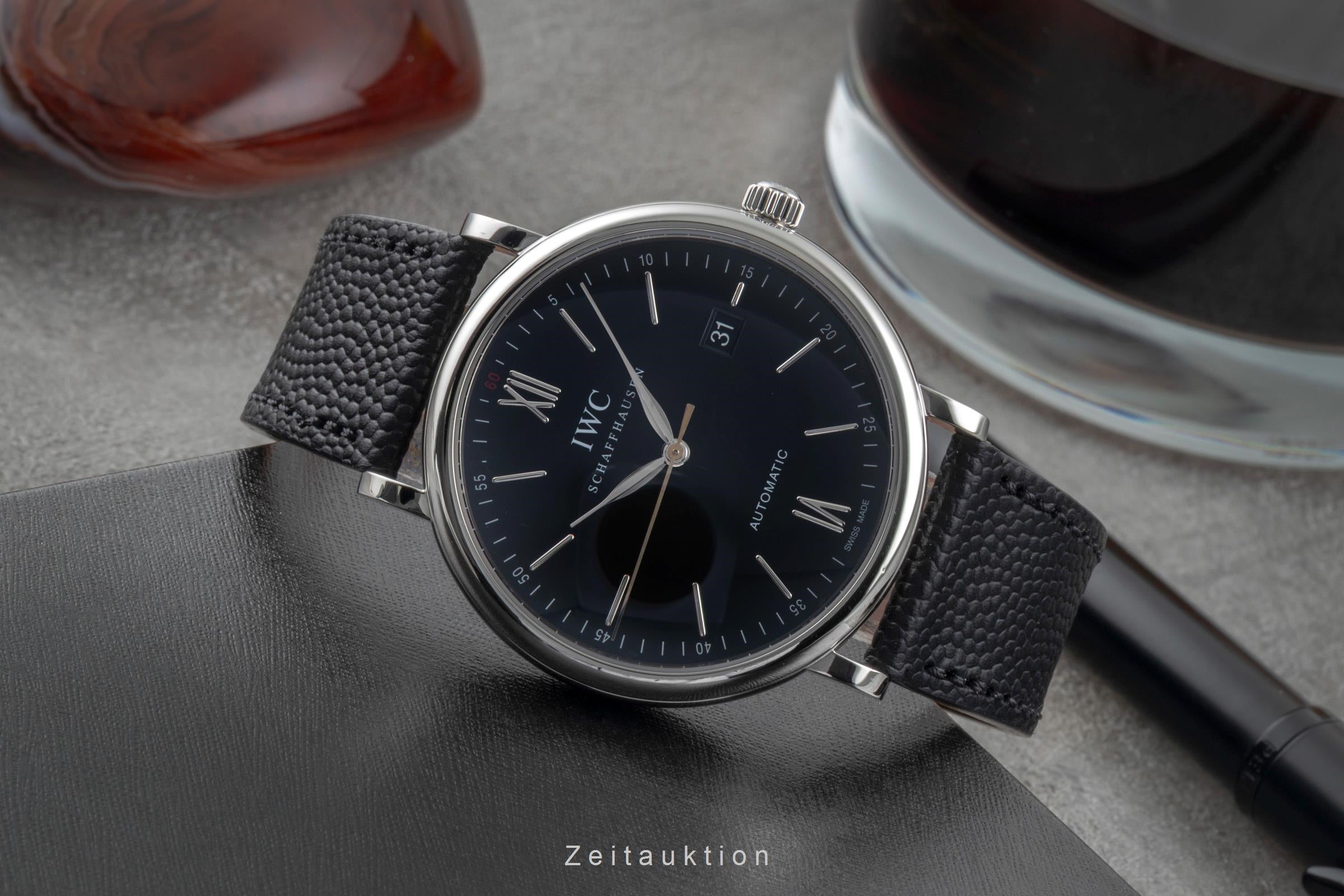 IWC Portofino 40 Black Dial Edelstahl Automatik Herrenuhr Ref. IW356502   [2506526]