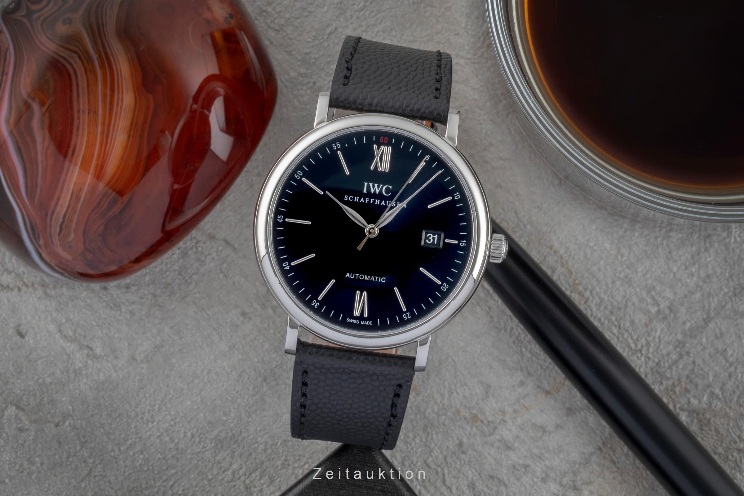 IWC Portofino 40 Black Dial Edelstahl Automatik Herrenuhr Ref. IW356502   [2506526]