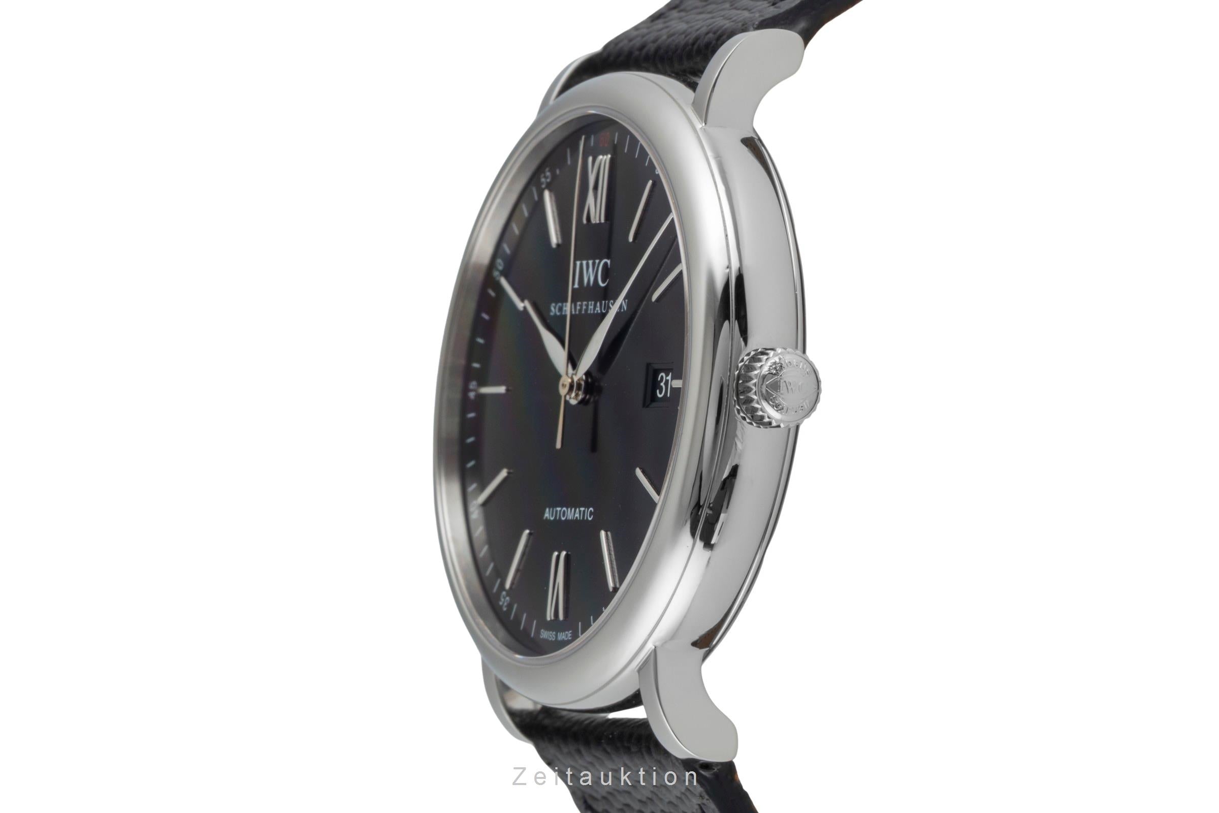 IWC Portofino 40 Black Dial Edelstahl Automatik Herrenuhr Ref. IW356502   [2506526]