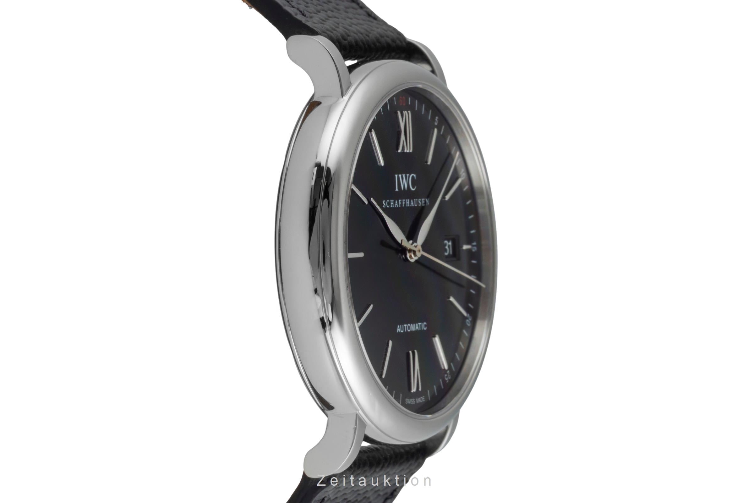 IWC Portofino 40 Black Dial Edelstahl Automatik Herrenuhr Ref. IW356502   [2506526]