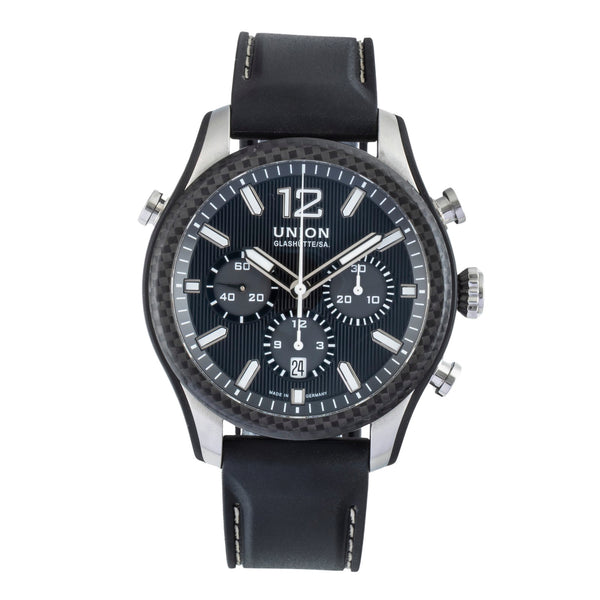 Union Glashütte Belisar cronógrafo acero automático reloj para caballeros D009.927.26.207.00 LP: 3900EUR  [2506530]