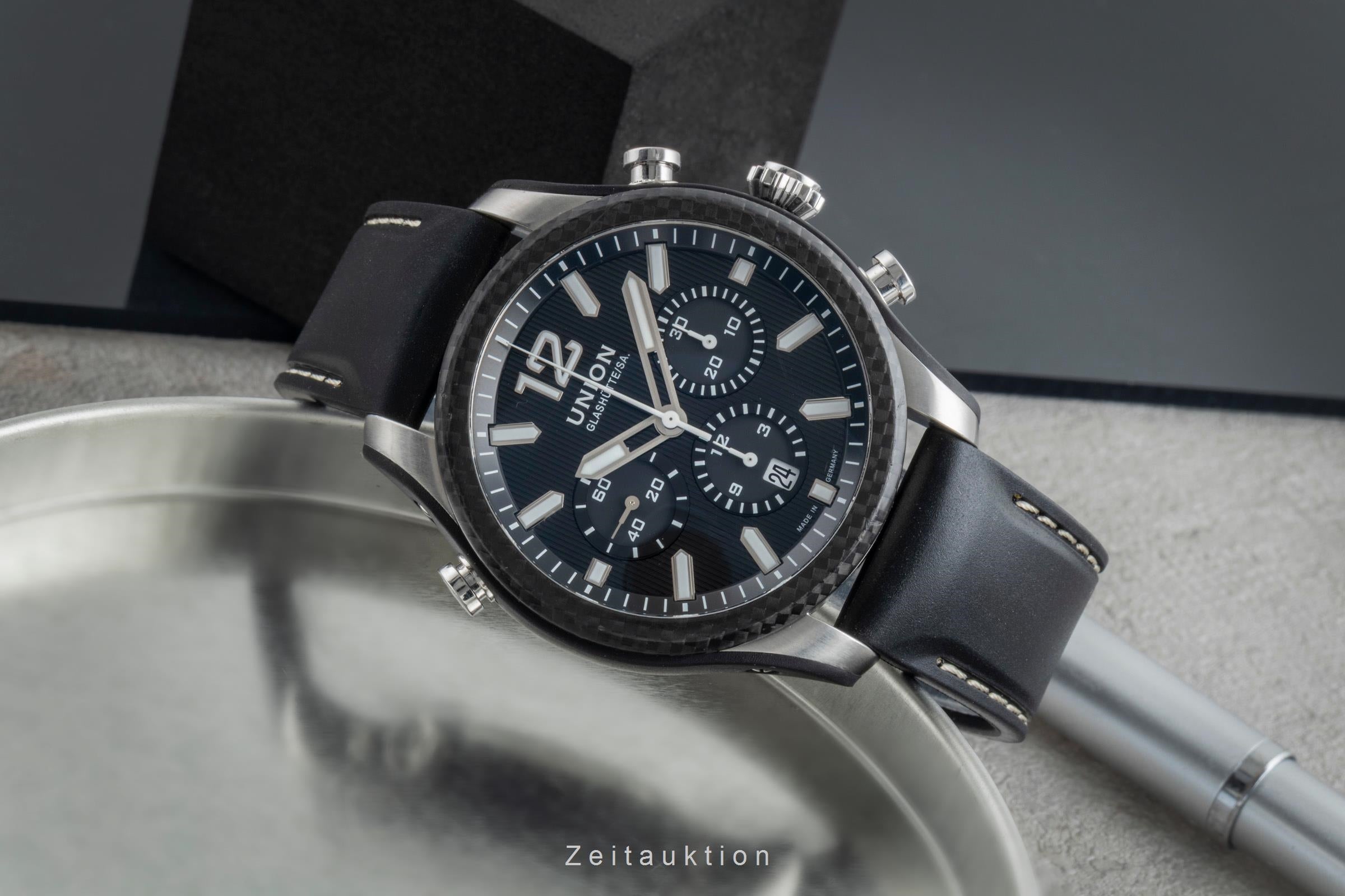 Union Glashütte Belisar cronógrafo acero automático reloj para caballeros D009.927.26.207.00 LP: 3900EUR  [2506530]