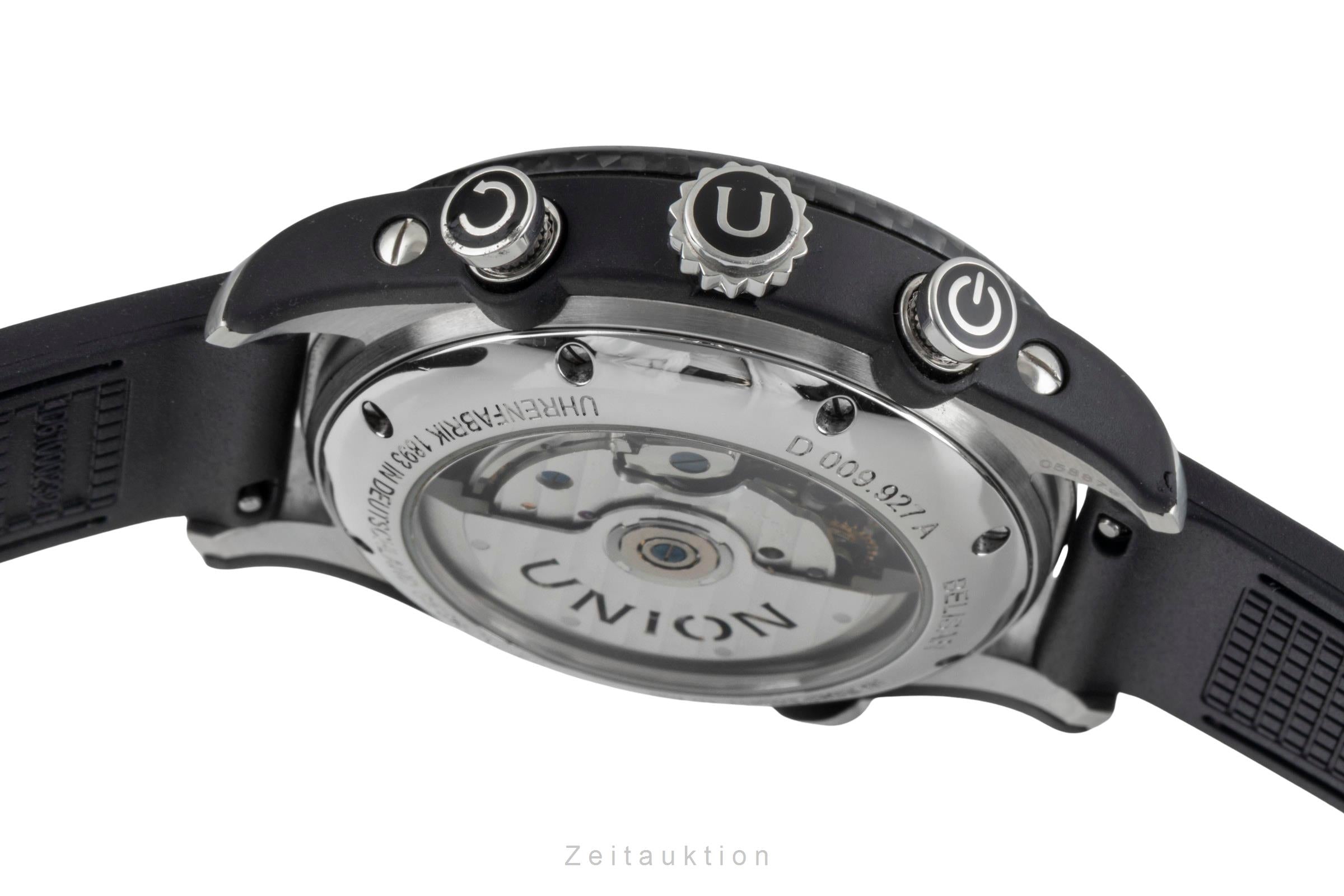 Union Glashütte Belisar cronógrafo acero automático reloj para caballeros D009.927.26.207.00 LP: 3900EUR  [2506530]