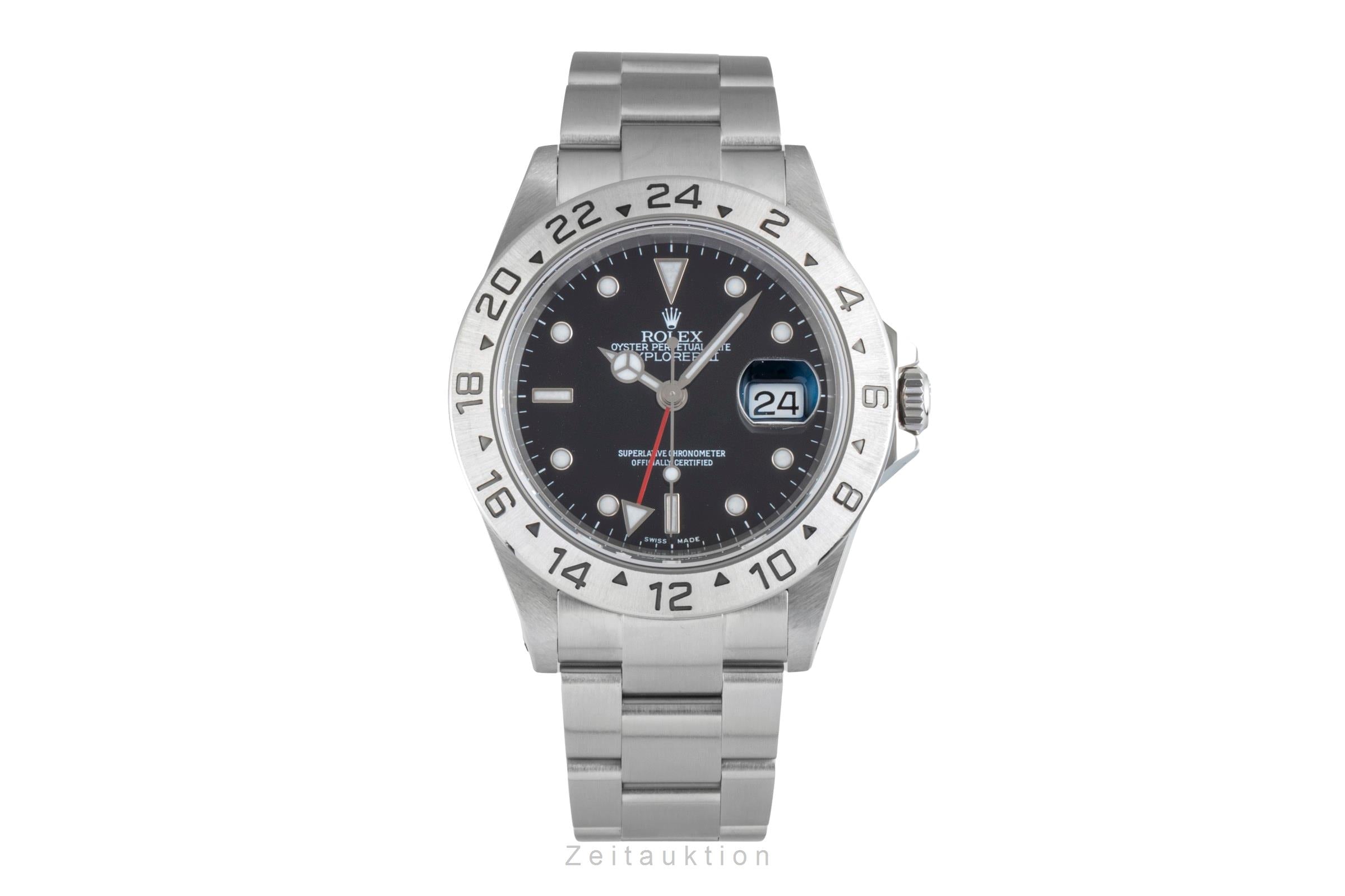 Rolex Explorer II Black Dial Edelstahl Automatik Herrenuhr Ref. 16570 P-Serie [2506538]