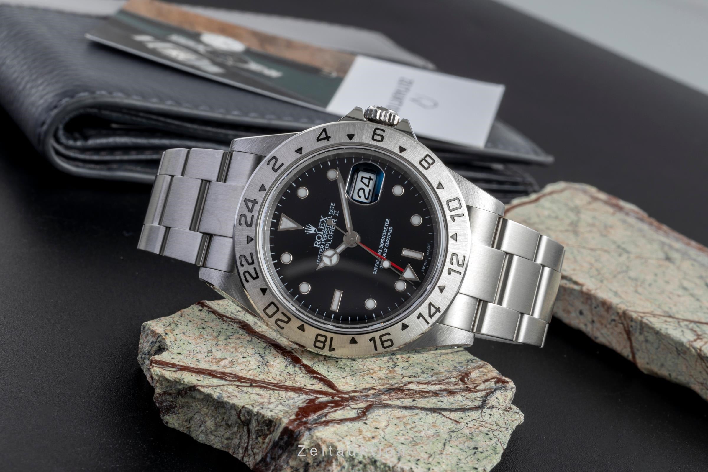 Rolex Explorer II Black Dial Edelstahl Automatik Herrenuhr Ref. 16570 P-Serie [2506538]