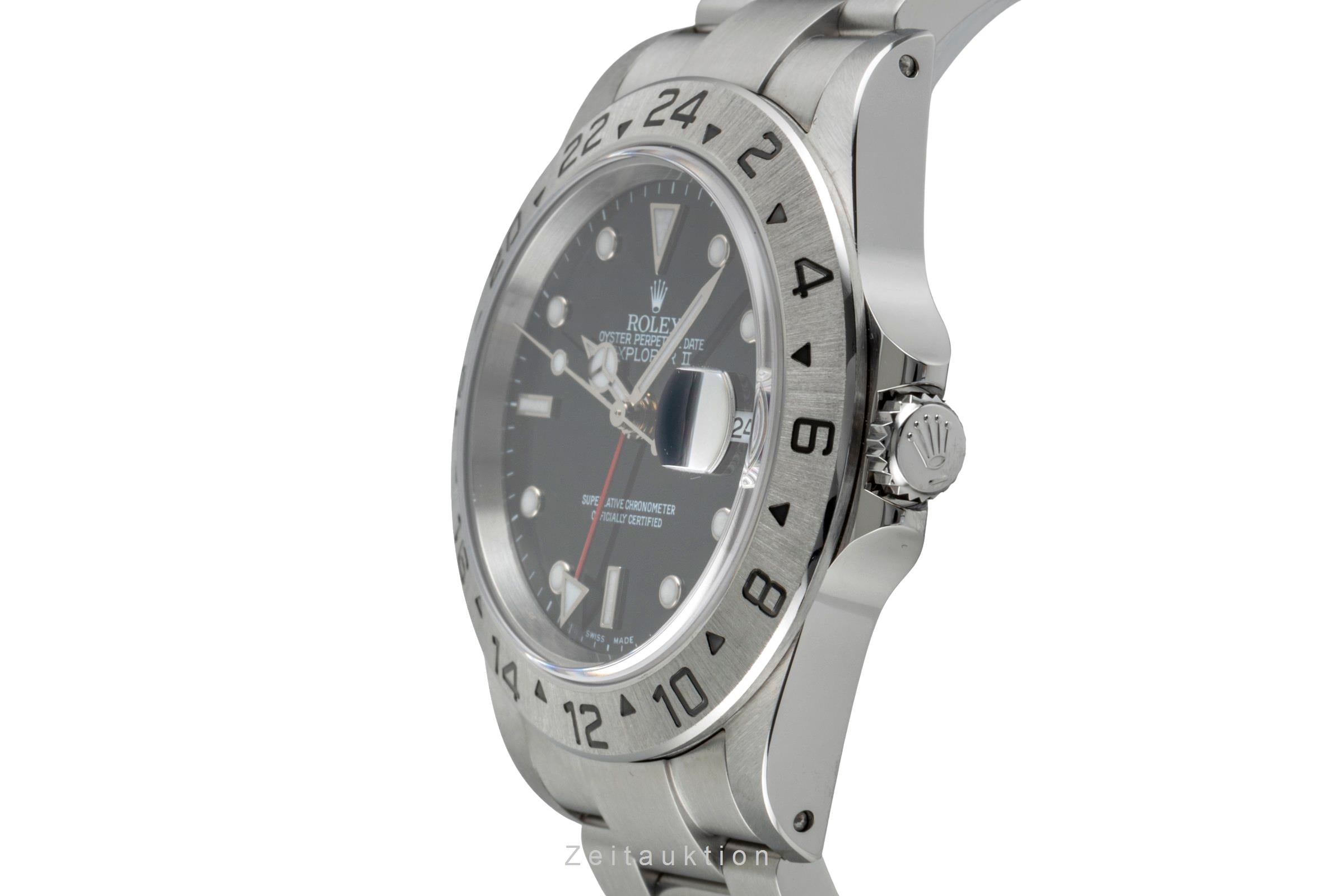 Rolex Explorer II Black Dial Edelstahl Automatik Herrenuhr Ref. 16570 P-Serie [2506538]