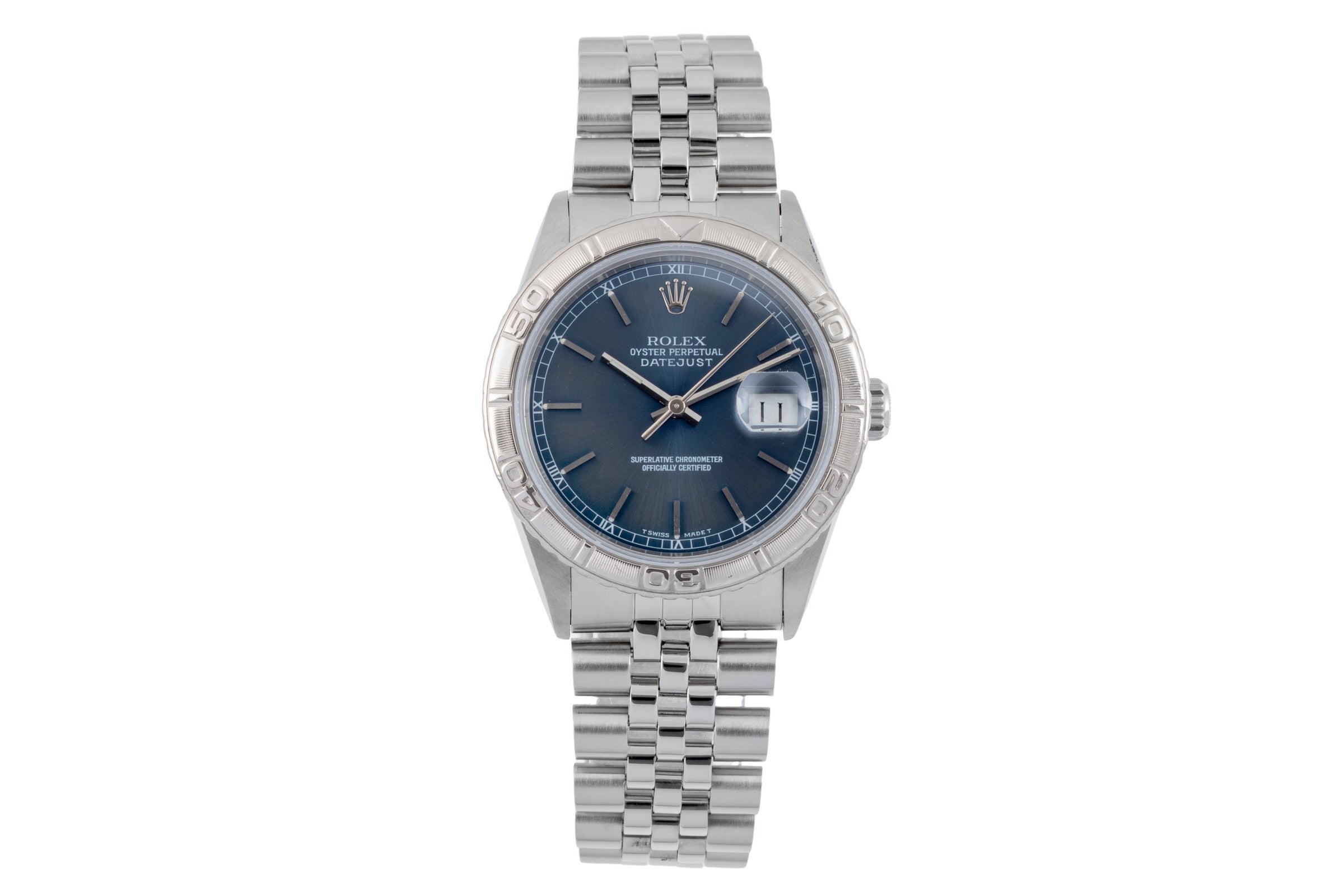 Rolex Datejust Turn-O-Graph acier / or blanc automatique montre pour hommes 16264  [2506539]