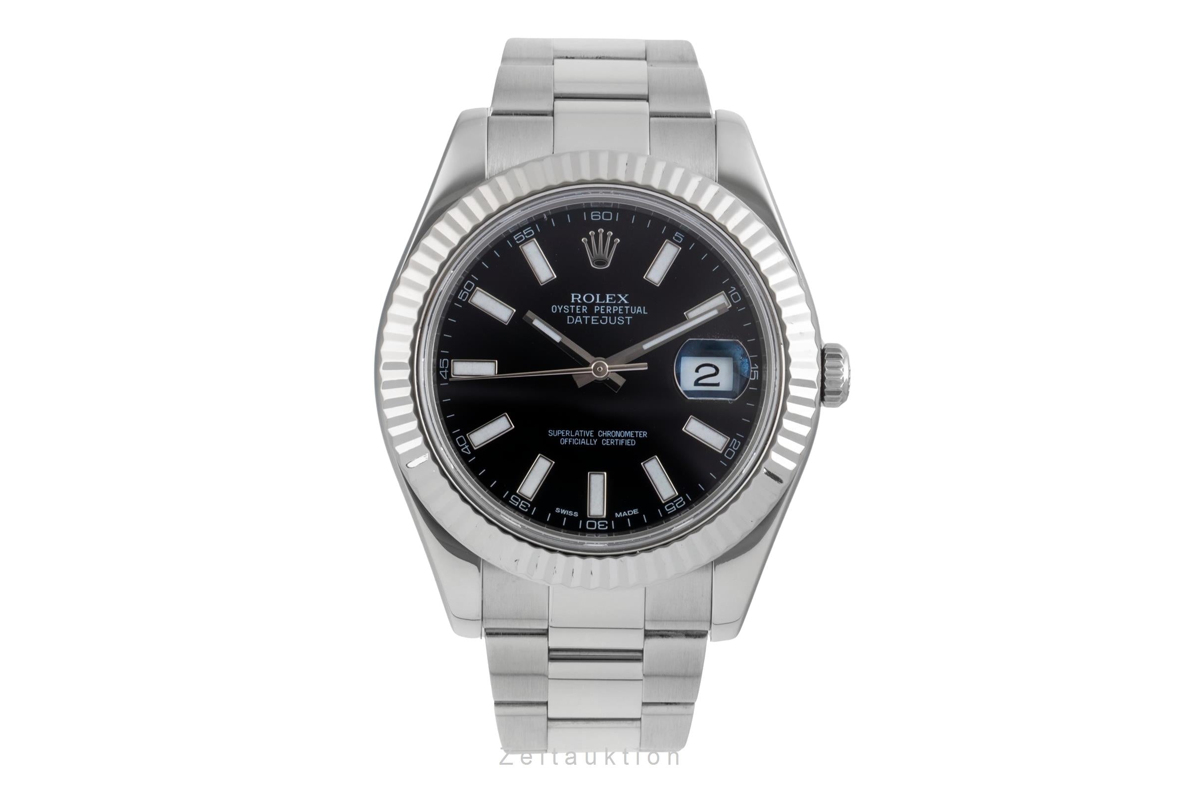 Rolex Datejust II Stahl / Weissgold Black Dial Automatik Ref. 116334 B&P 2010 [2506546]