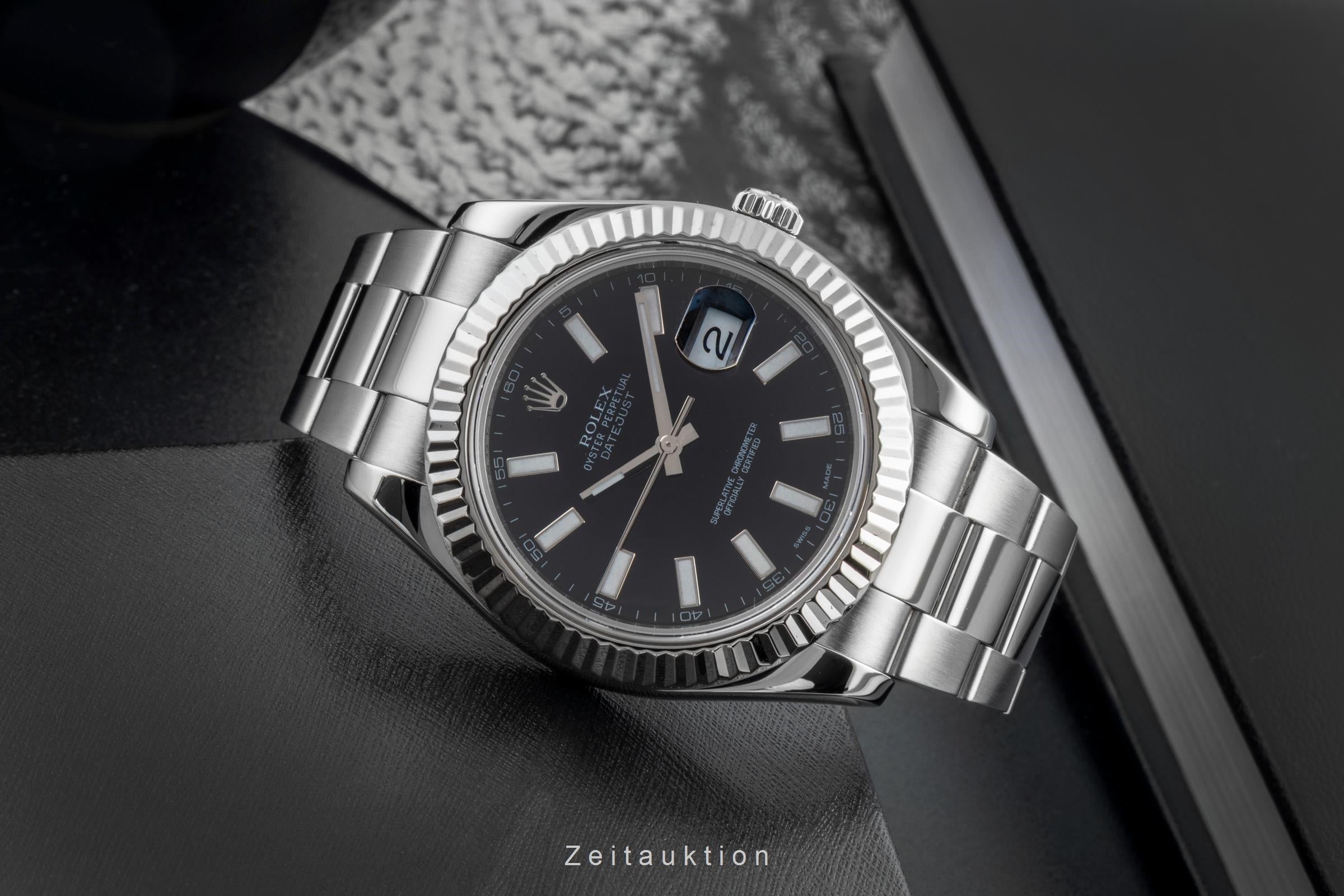 Rolex Datejust II Stahl / Weissgold Black Dial Automatik Ref. 116334 B&P 2010 [2506546]