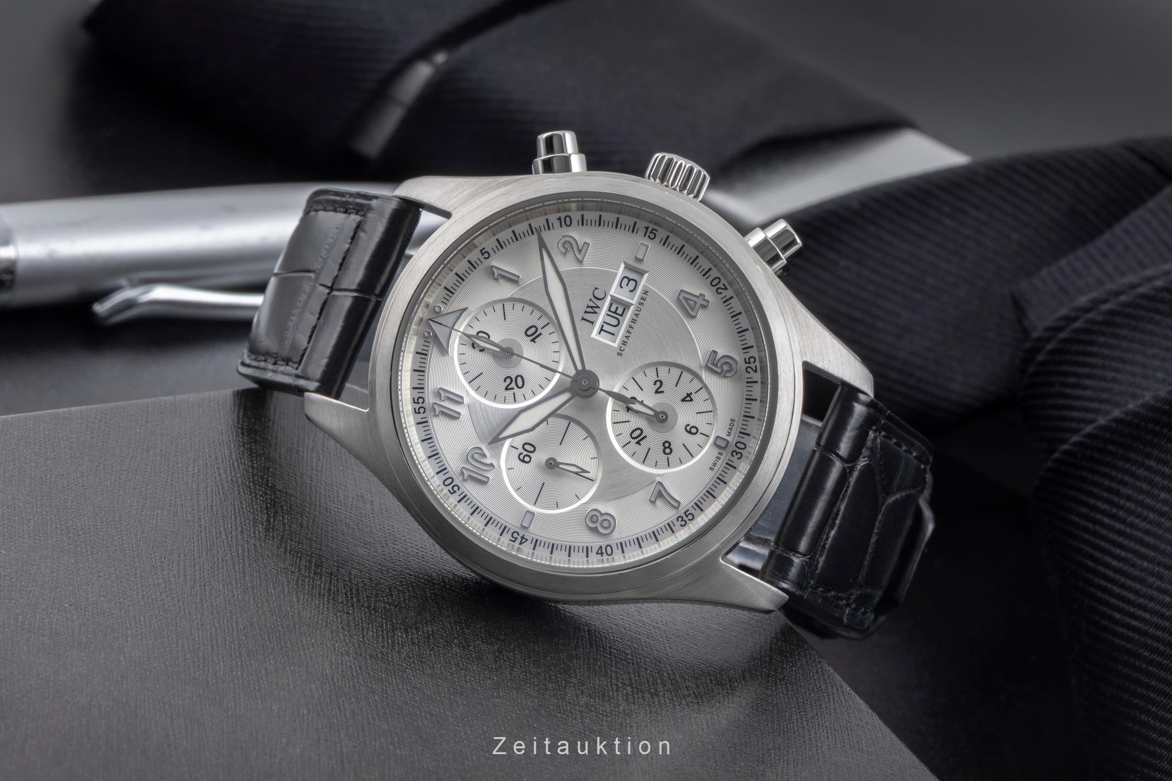 IWC Schaffhausen Fliegeruhr Chronograph Automatik Stahl IW371702 VP 8300,- € B&P [2506550]
