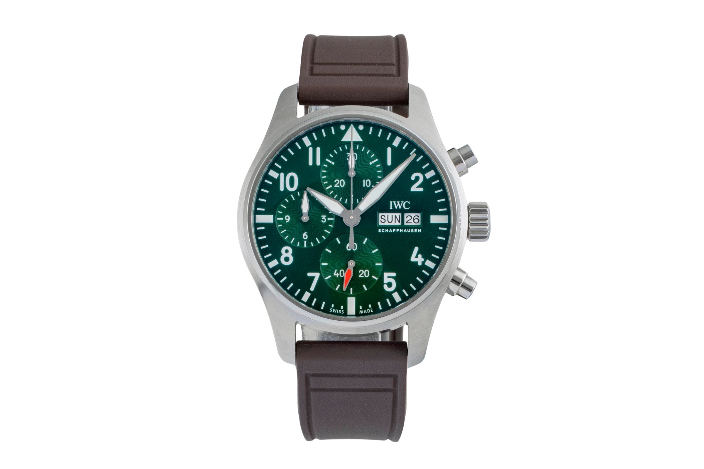 IWC Fliegerchronograph chronographe acier automatique montre pour hommes IW388103 LP: 7700EUR  [2506561]