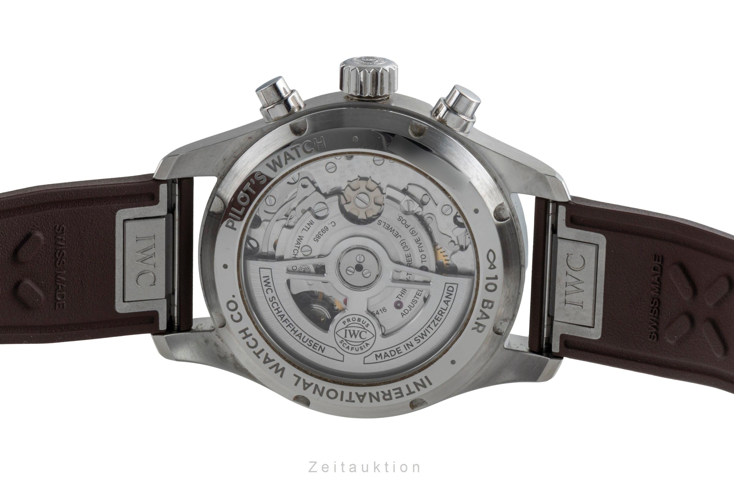 IWC Fliegerchronograph chronographe acier automatique montre pour hommes IW388103 LP: 7700EUR  [2506561]