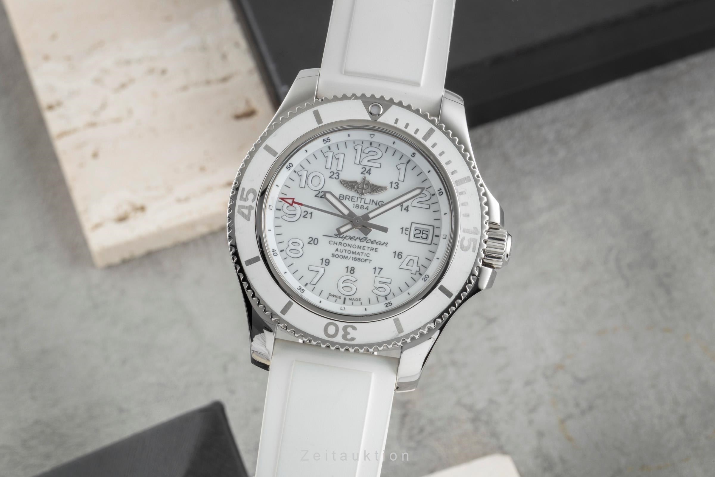 Breitling Superocean II 42 Stahl Automatik Herrenuhr Ref. A17365D2/A766 B&P 2016 [2506565]