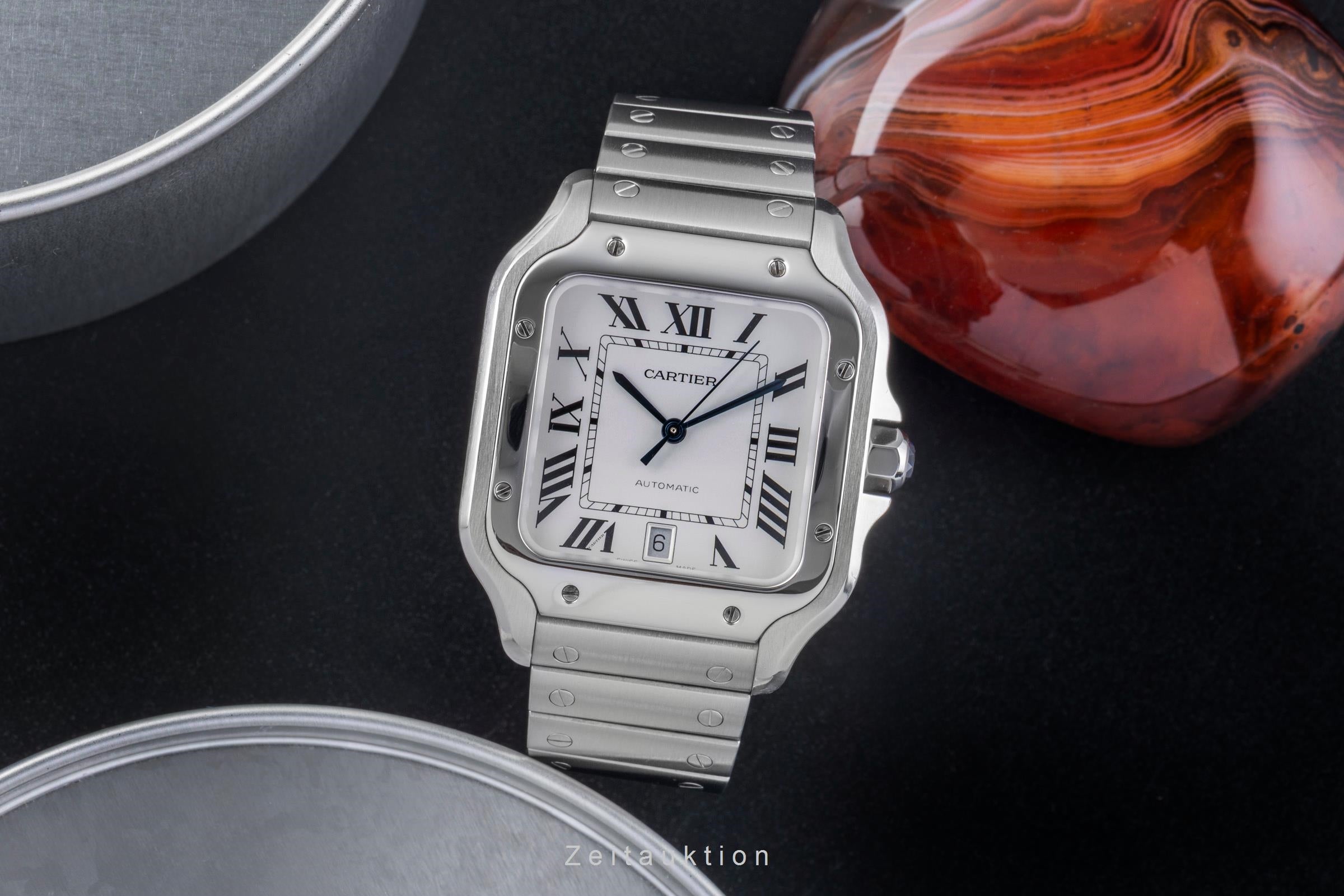 Cartier Santos acero automático reloj para caballeros WSSA0009 LP: 8850EUR  [2506566]