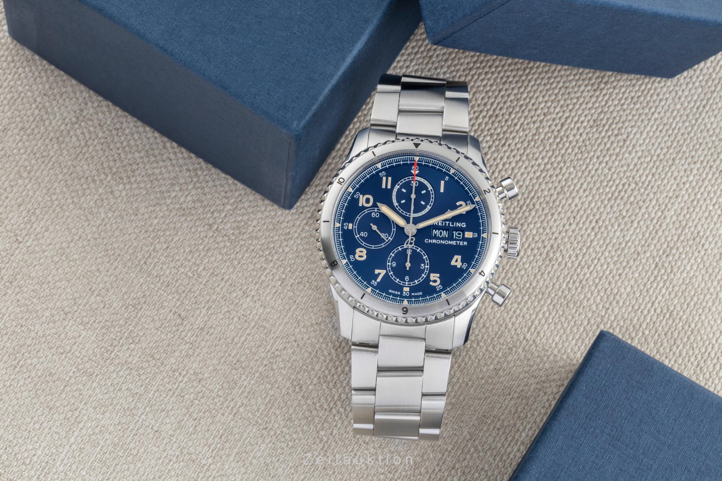 Breitling Aviator 8 chronographe acier automatique montre pour hommes A13316  [2506578]