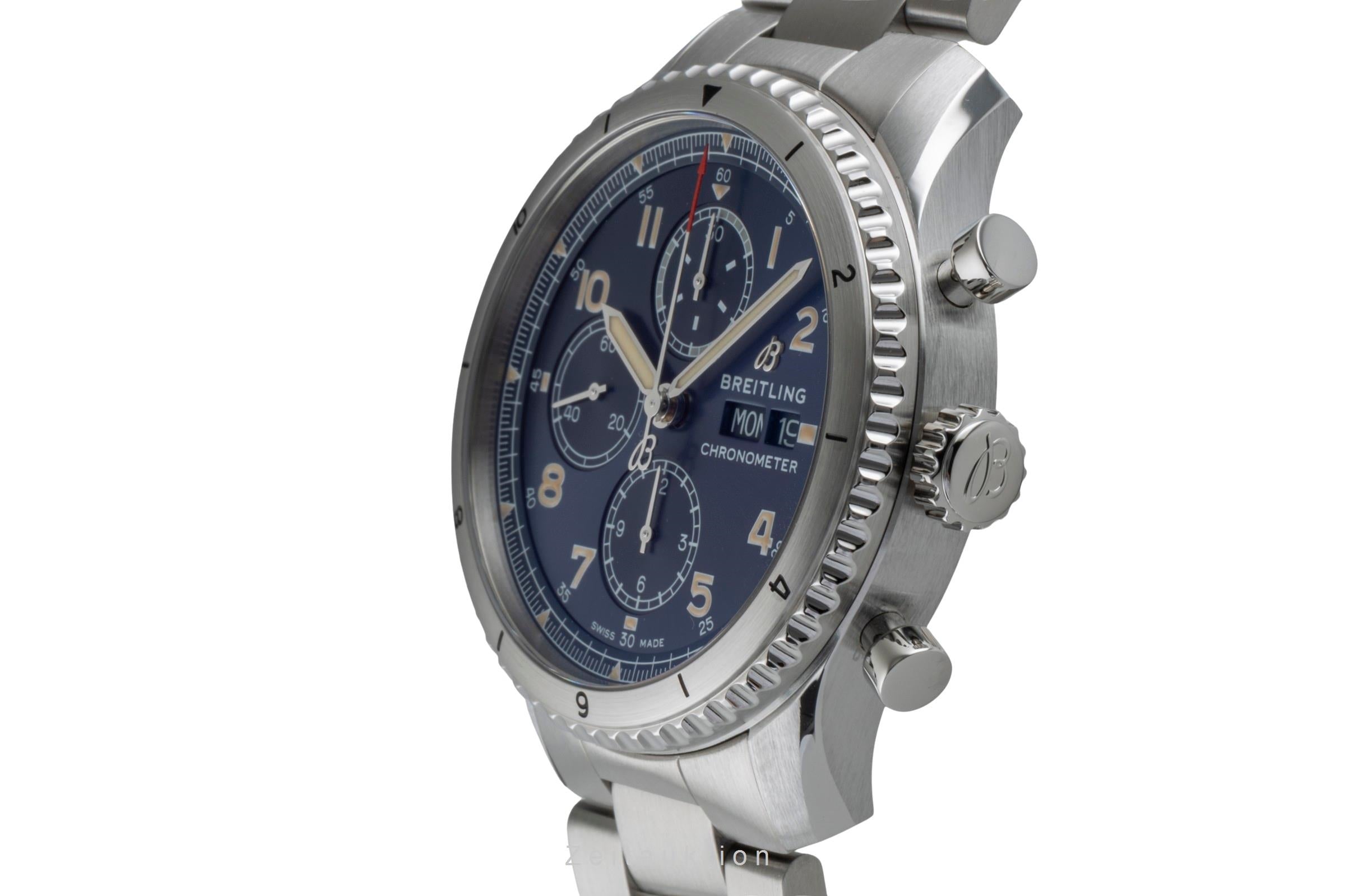 Breitling Aviator 8 chronographe acier automatique montre pour hommes A13316  [2506578]
